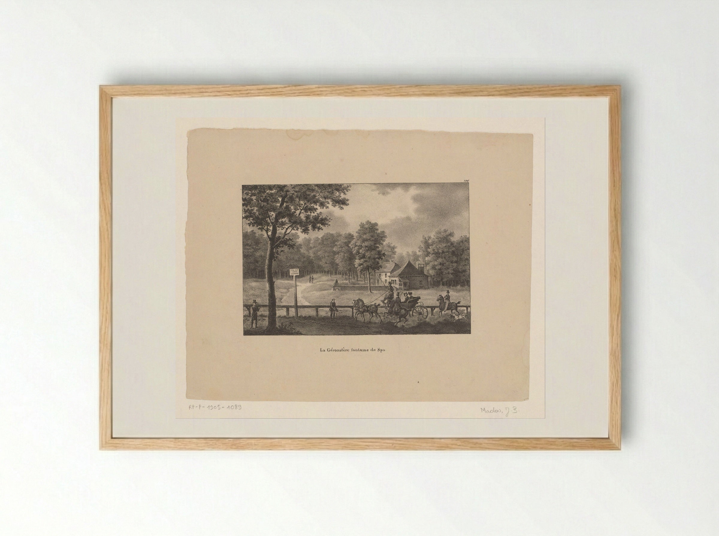 La Géronstère fontaine de Spa - Jean Baptiste Ambroise Marcellin Jobard - Framed Print Wood