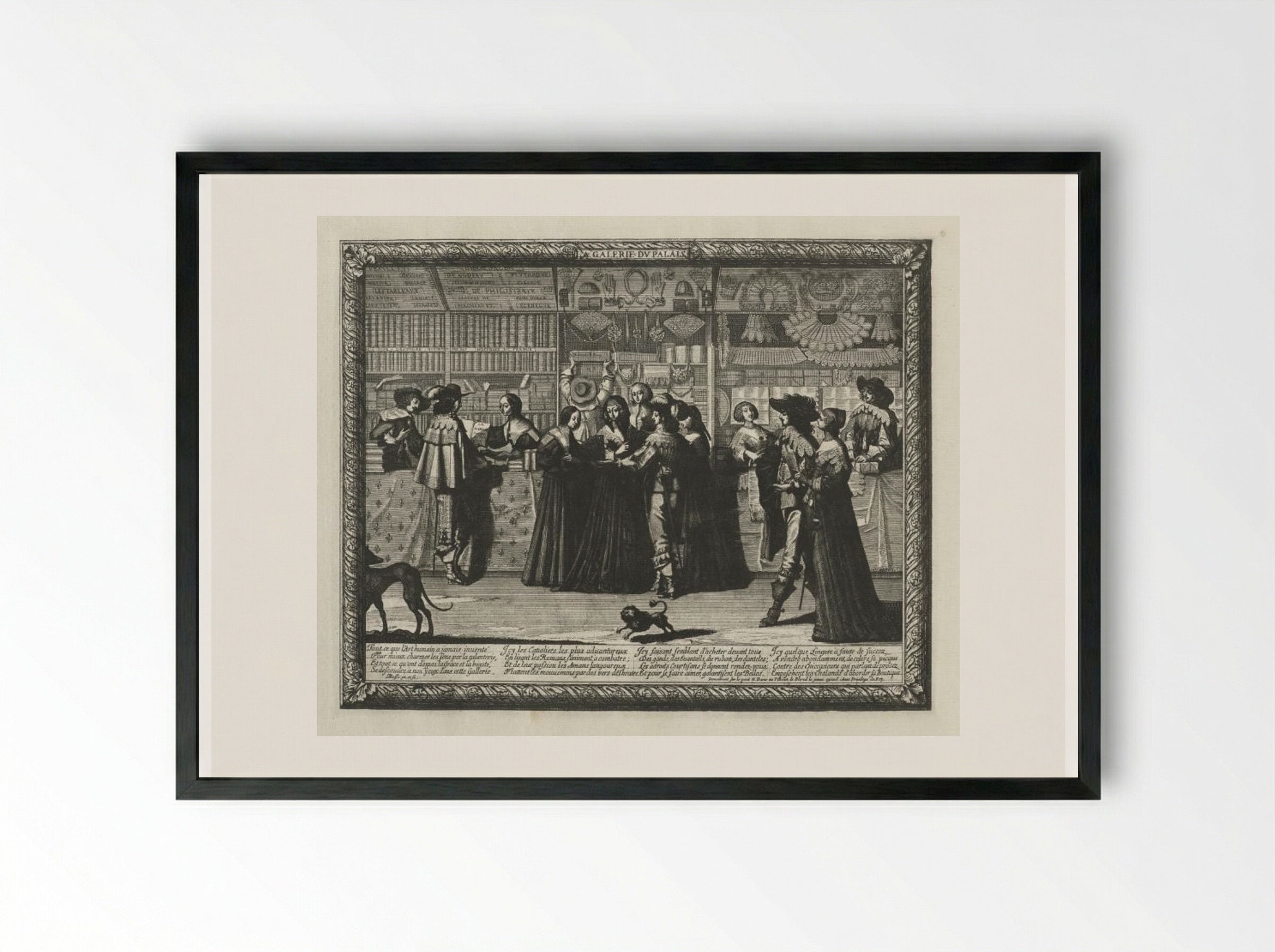 La Galerie du Palais - Abraham Bosse - Framed Print Black