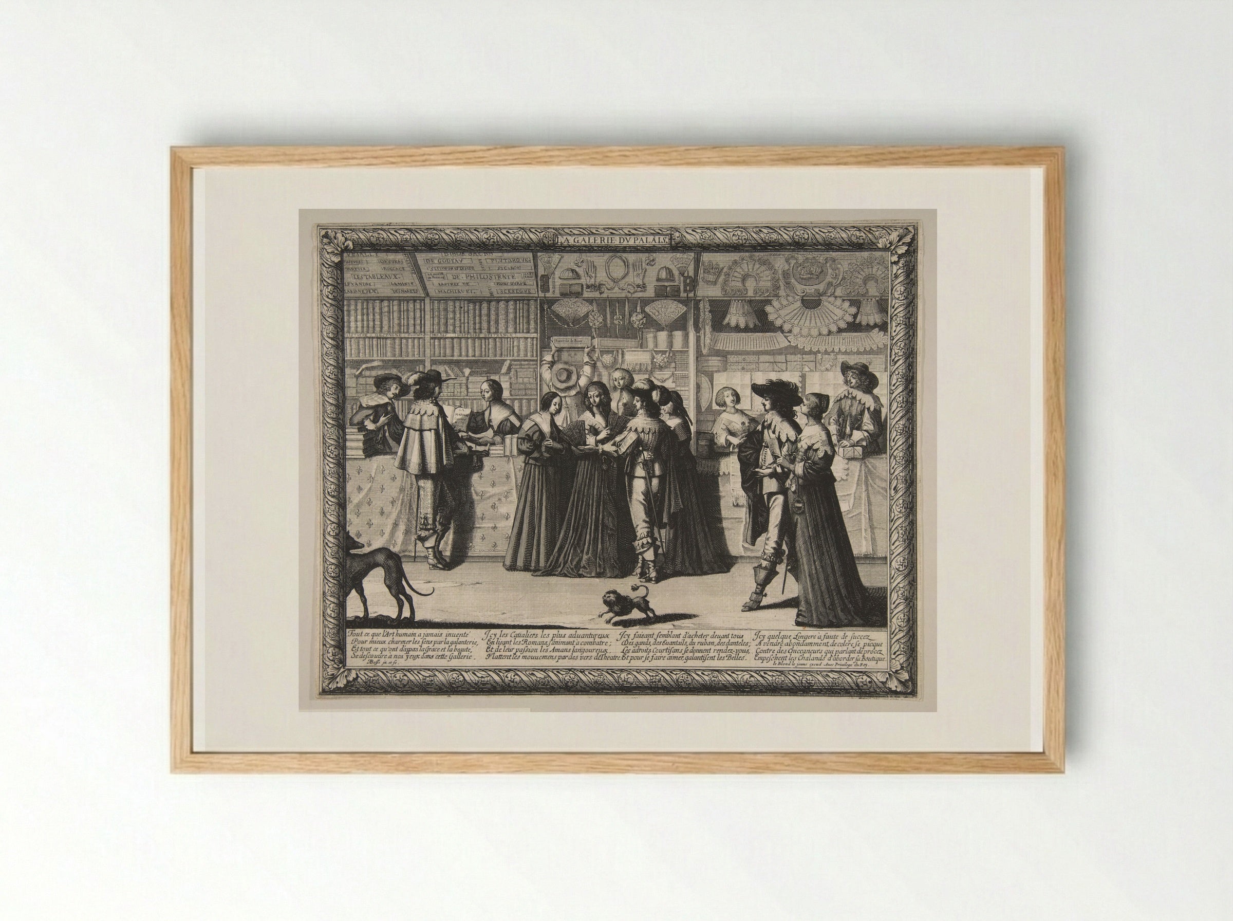 La Galerie du Palais - Abraham Bosse - Framed Print Wood