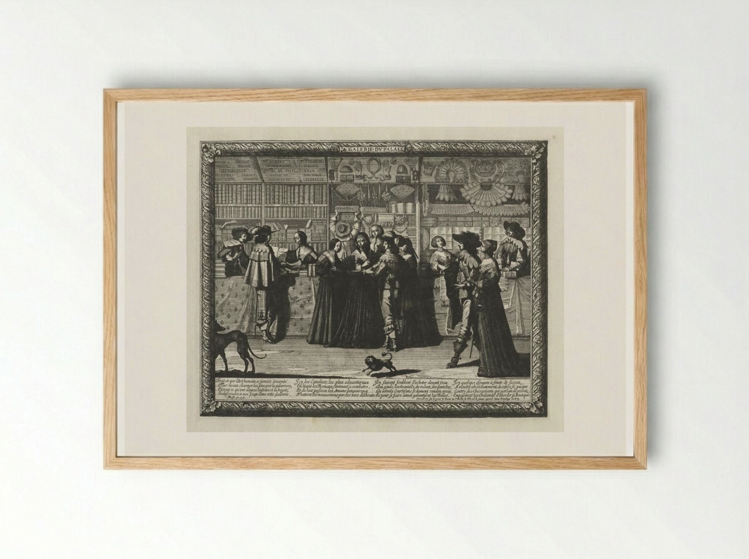 La Galerie du Palais - Abraham Bosse - Framed Print Wood