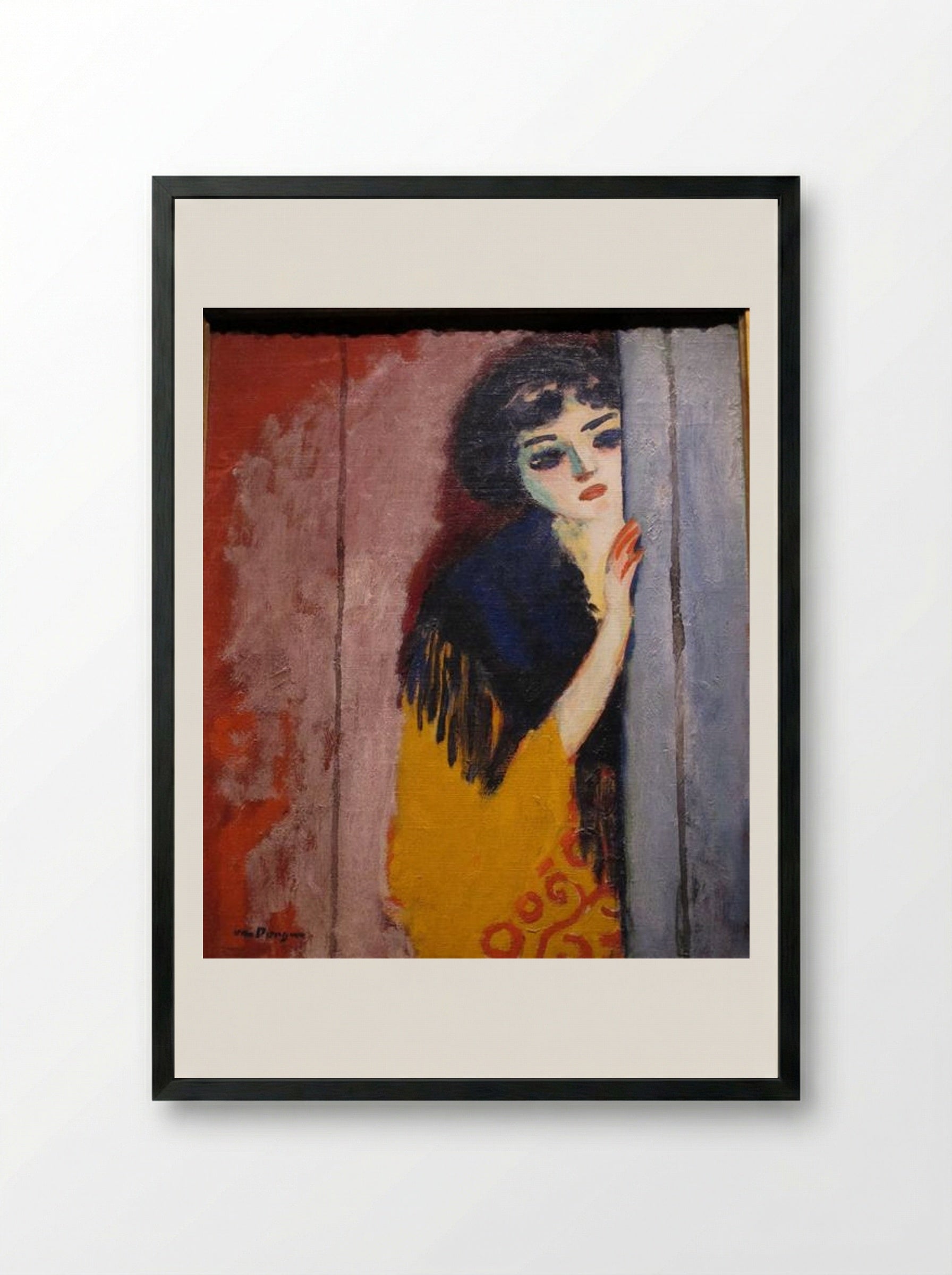 La Gitane (La Curieuse) - Kees van Dongen - Framed Print Black