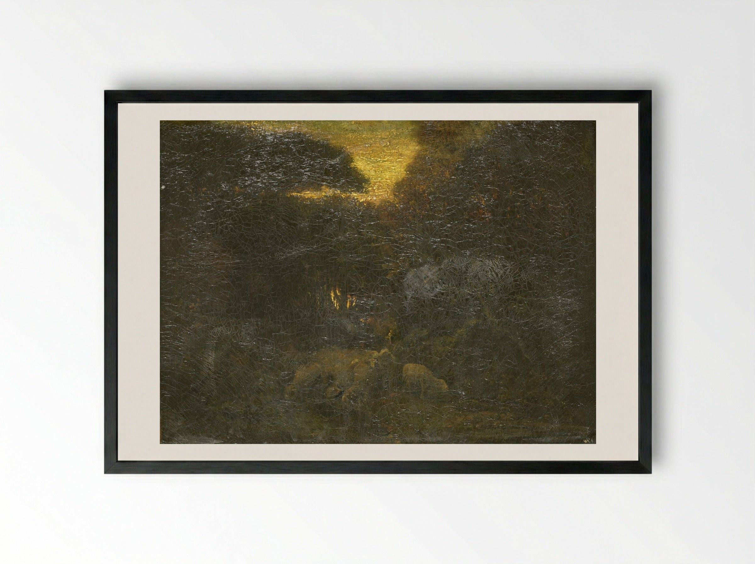 La Gorge aux Loups - Théodore Rousseau - Framed Print Black