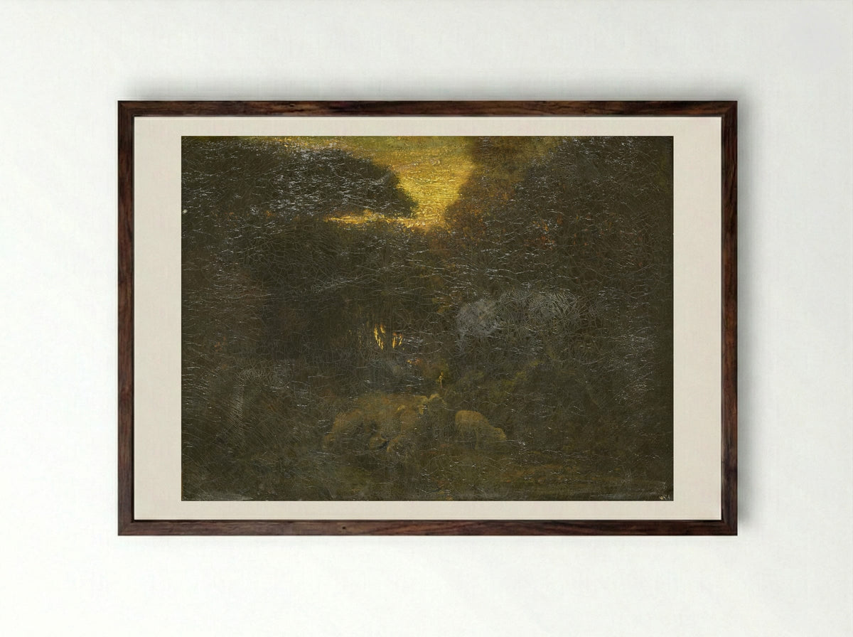 La Gorge aux Loups - Théodore Rousseau - Framed Print Dark Wood