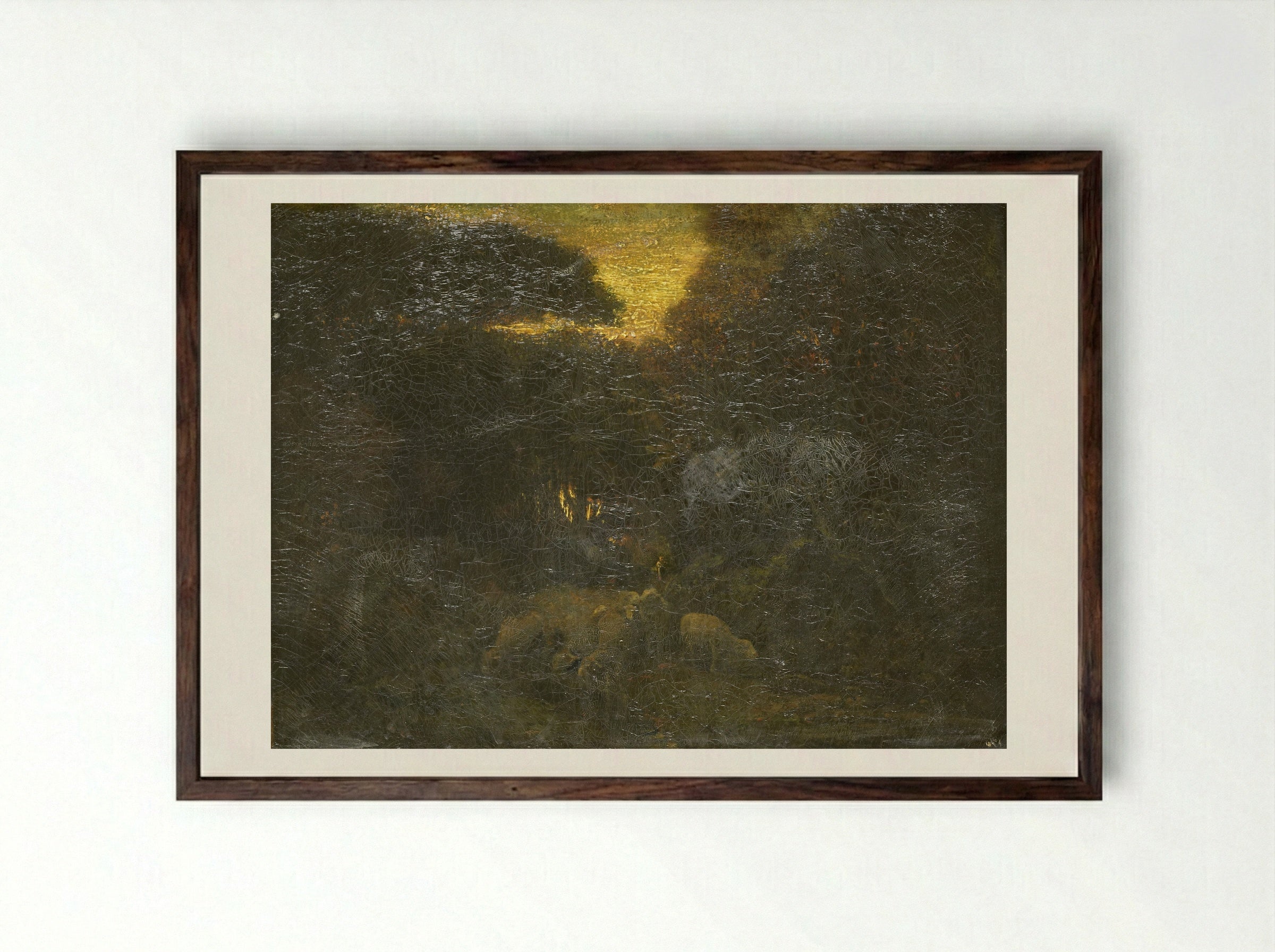 La Gorge aux Loups - Théodore Rousseau - Framed Print Dark Wood