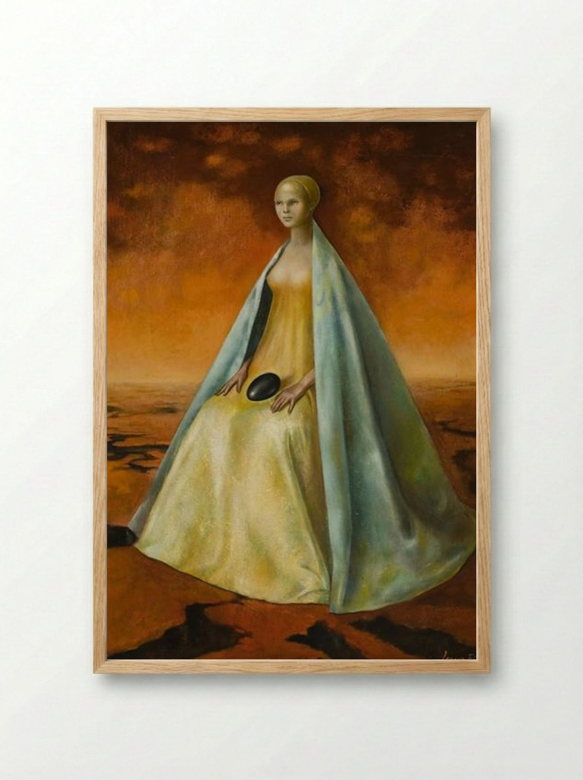 La Guardiana del Huevo negro - Leonor Fini - Framed Print Wood