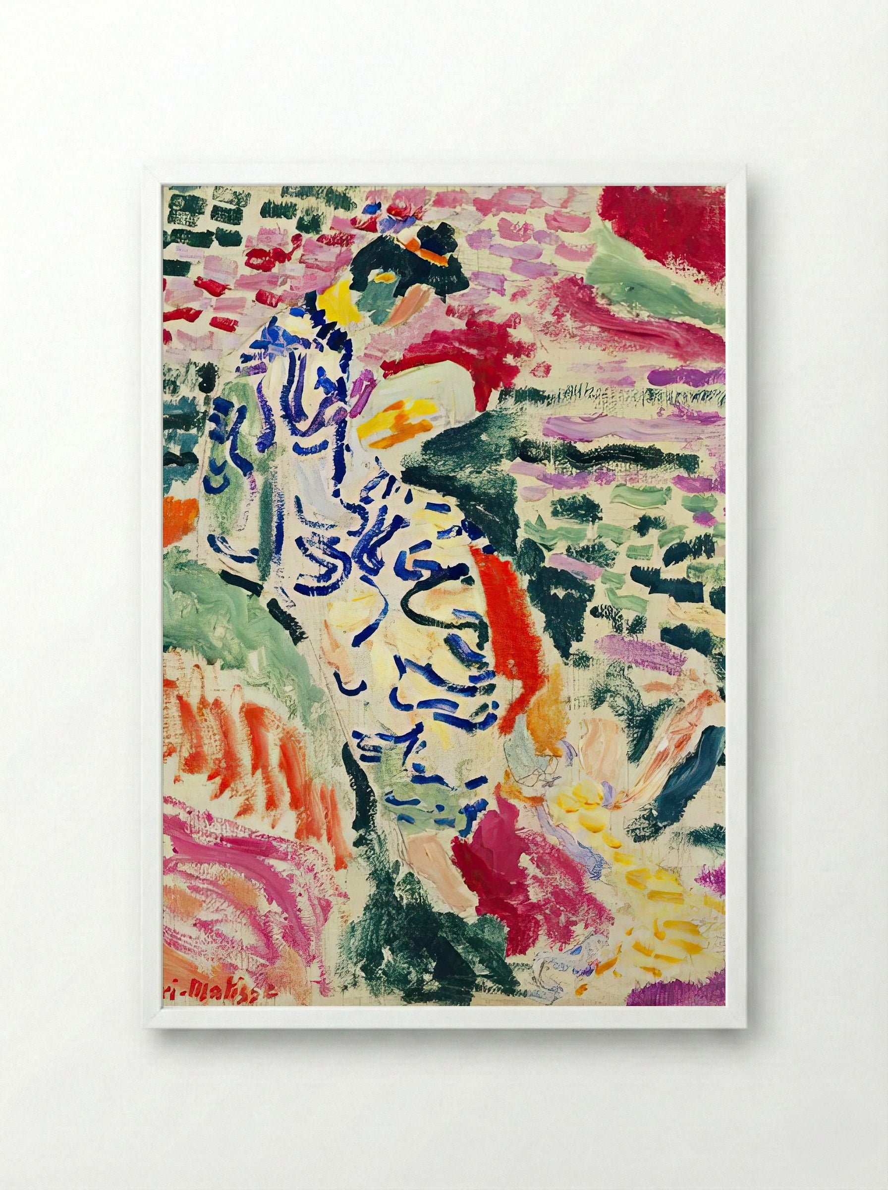La Japonaise by Henri Matisse – Fauvist Figurative Orientalist Print - Framed Print White