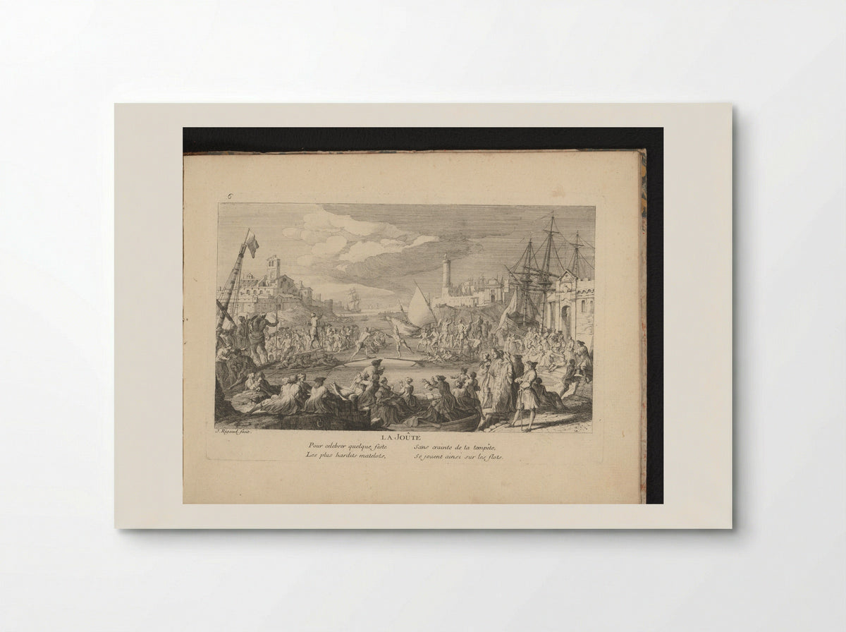 La Joûte (Water Jousting on the River) - Gaspard Duchange - Poster