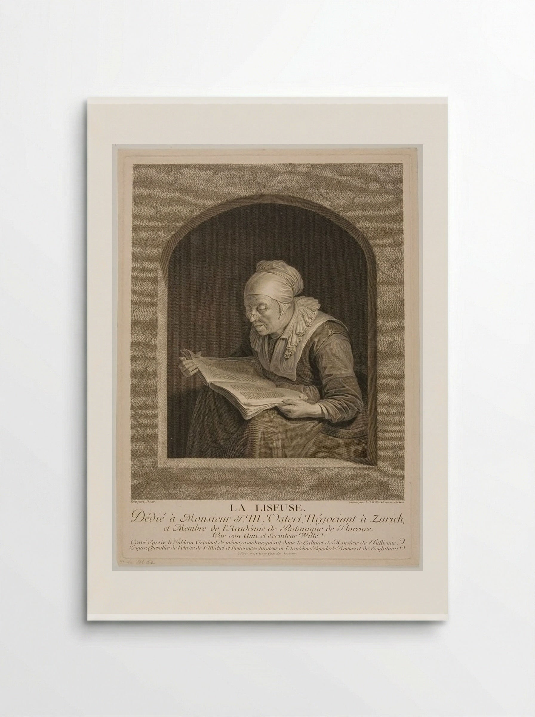 La Liseuse (The Reader) - Johann Georg Wille - Poster