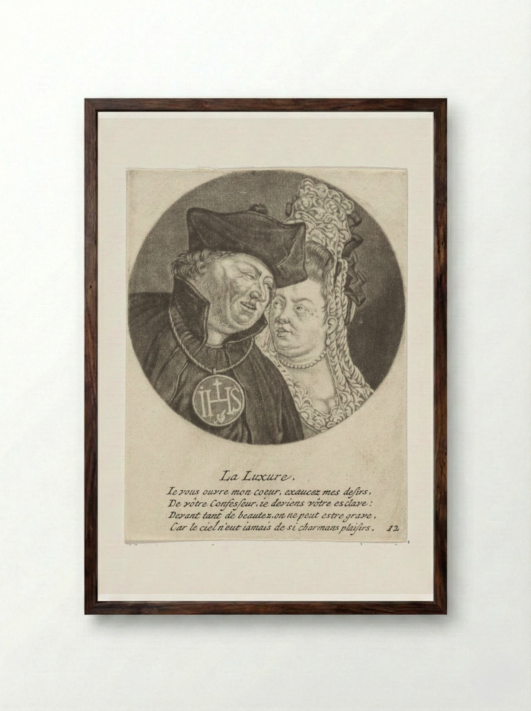 La Luxure - Jacob Gole - Framed Print Dark Wood