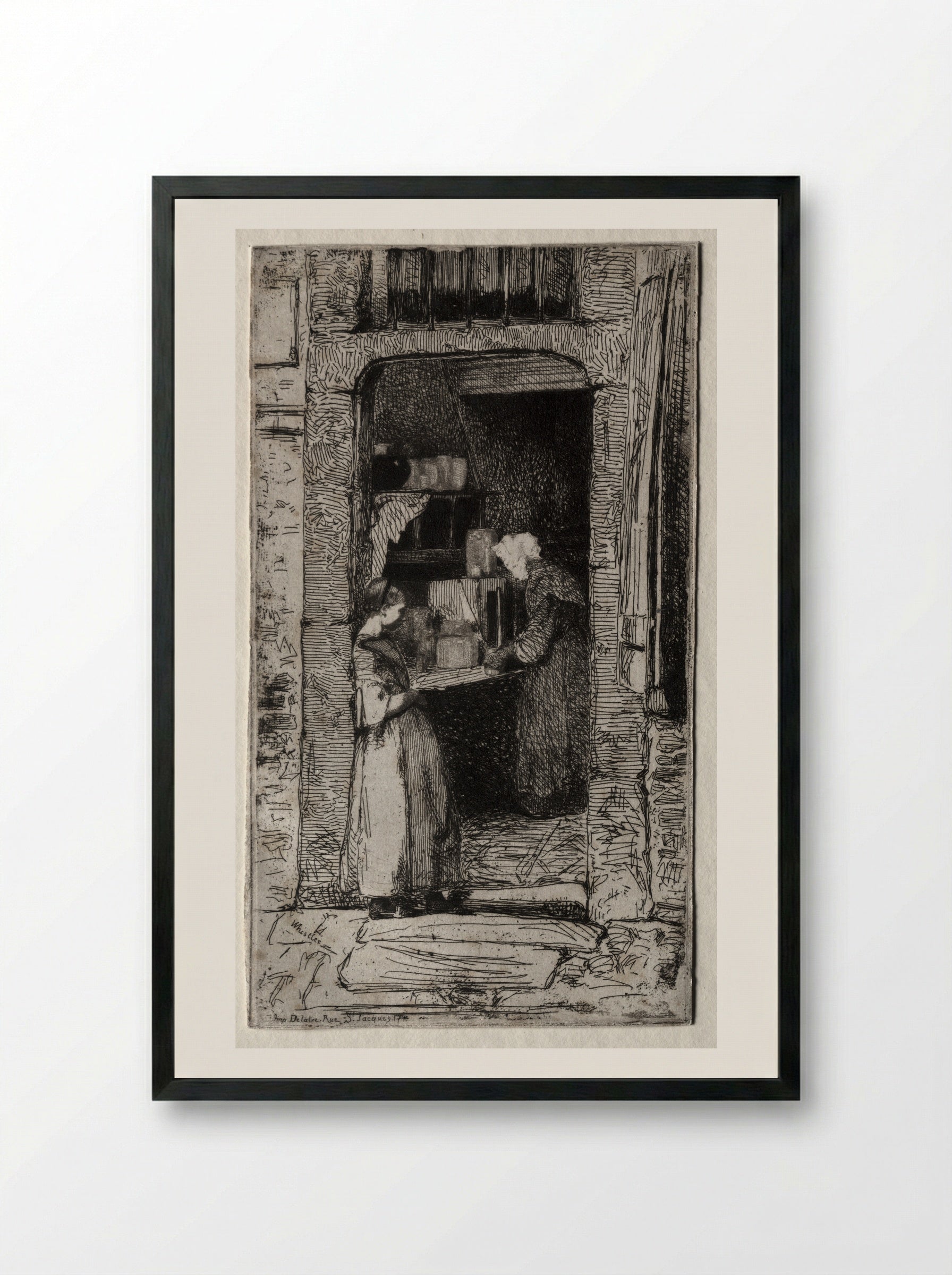 La Marchande de Moutarde - James McNeill Whistler - Framed Print Black