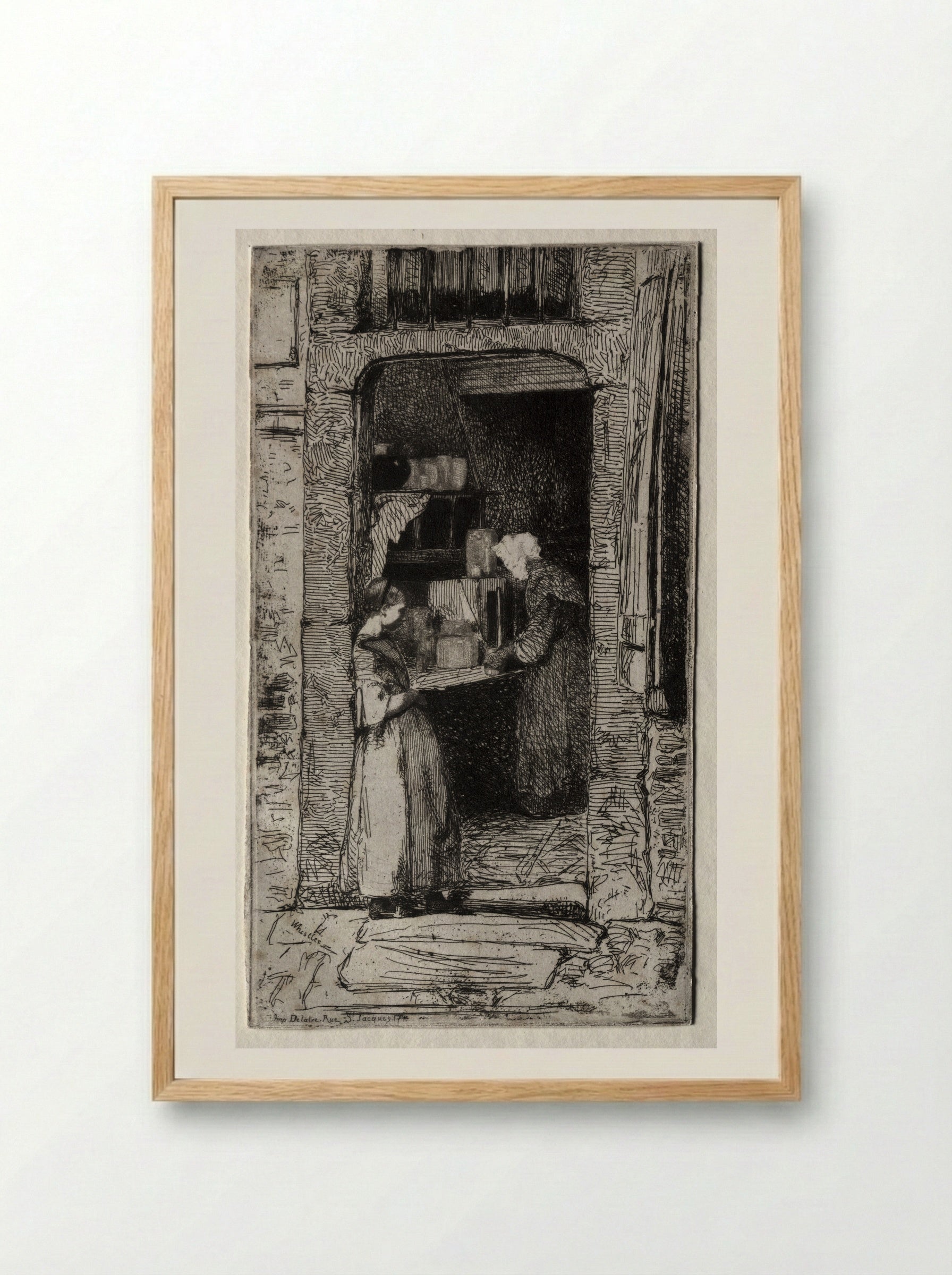 La Marchande de Moutarde - James McNeill Whistler - Framed Print Wood