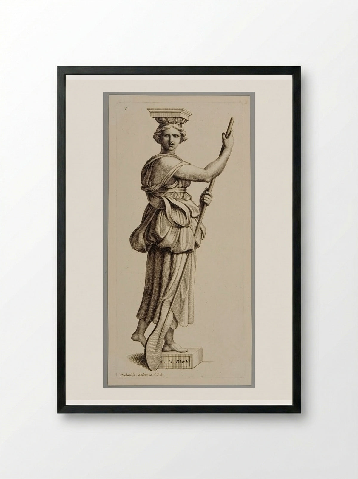 La Marine (The Sea) - Gérard Audran - Framed Print Black