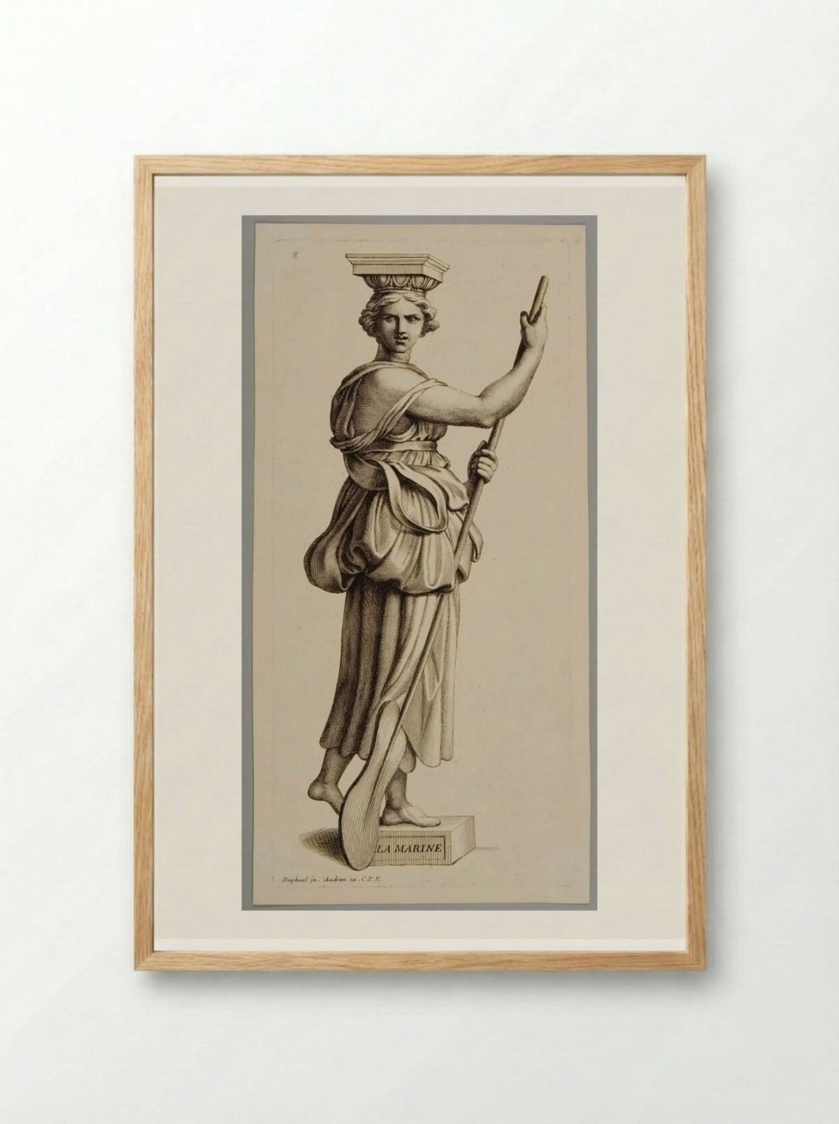 La Marine (The Sea) - Gérard Audran - Framed Print Wood