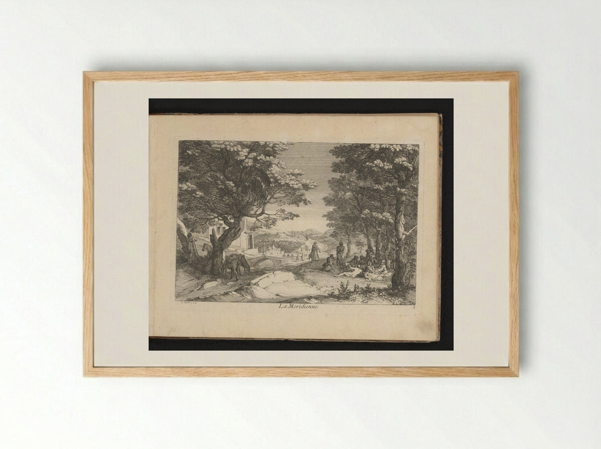 La Meridienne - Gaspard Duchange - Framed Print Wood