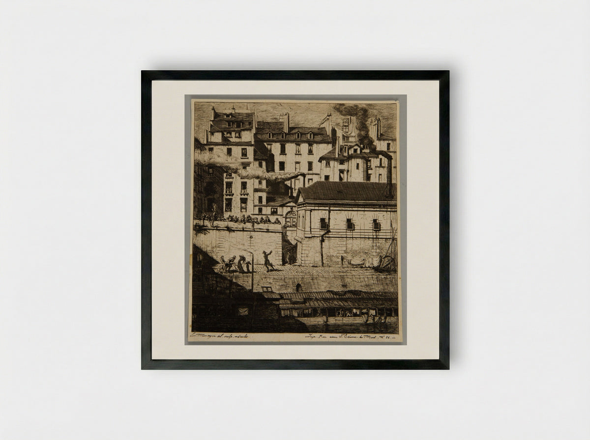 La Morgue - Charles Meryon - Framed Print Black