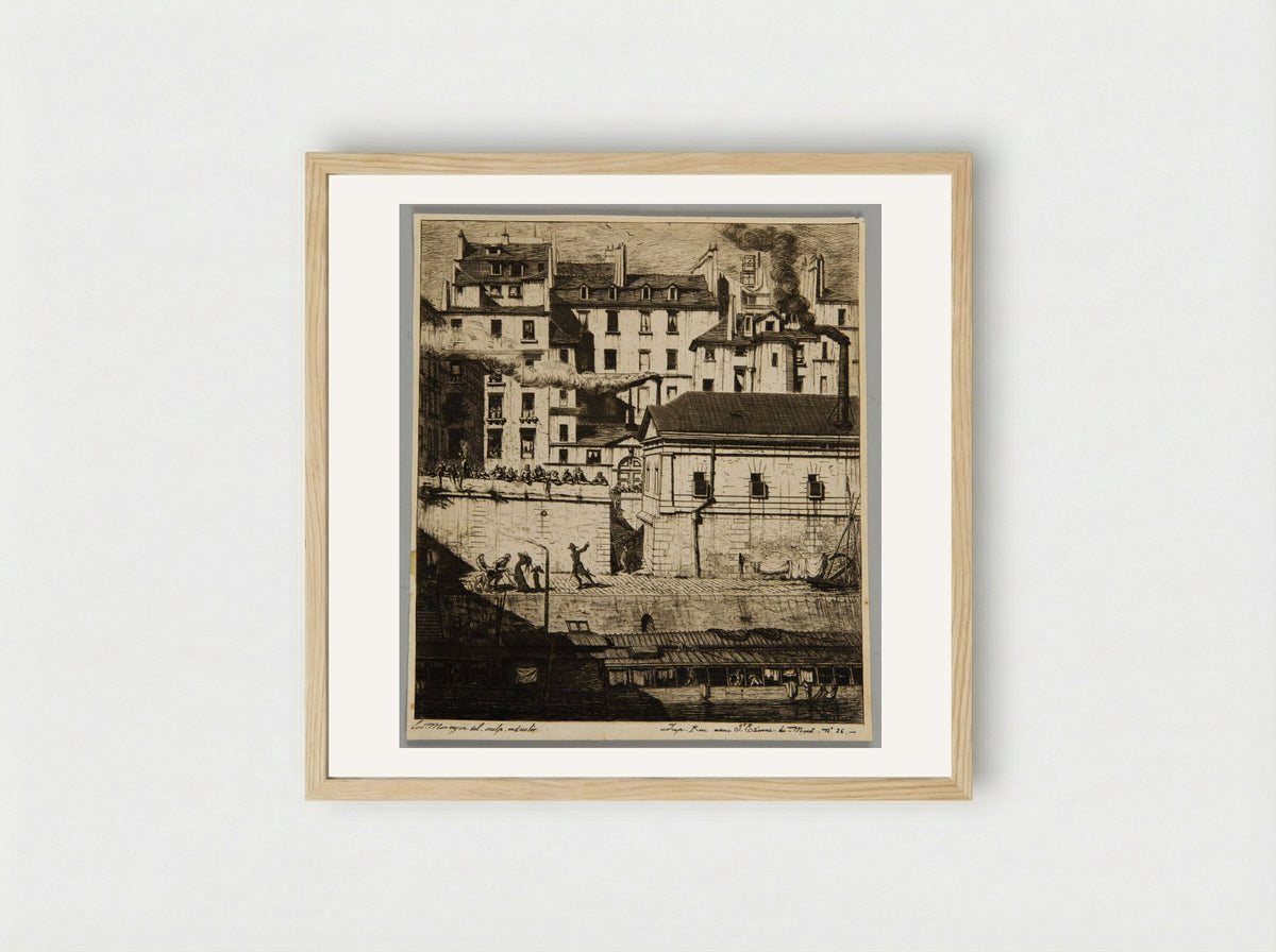 La Morgue - Charles Meryon - Framed Print Wood