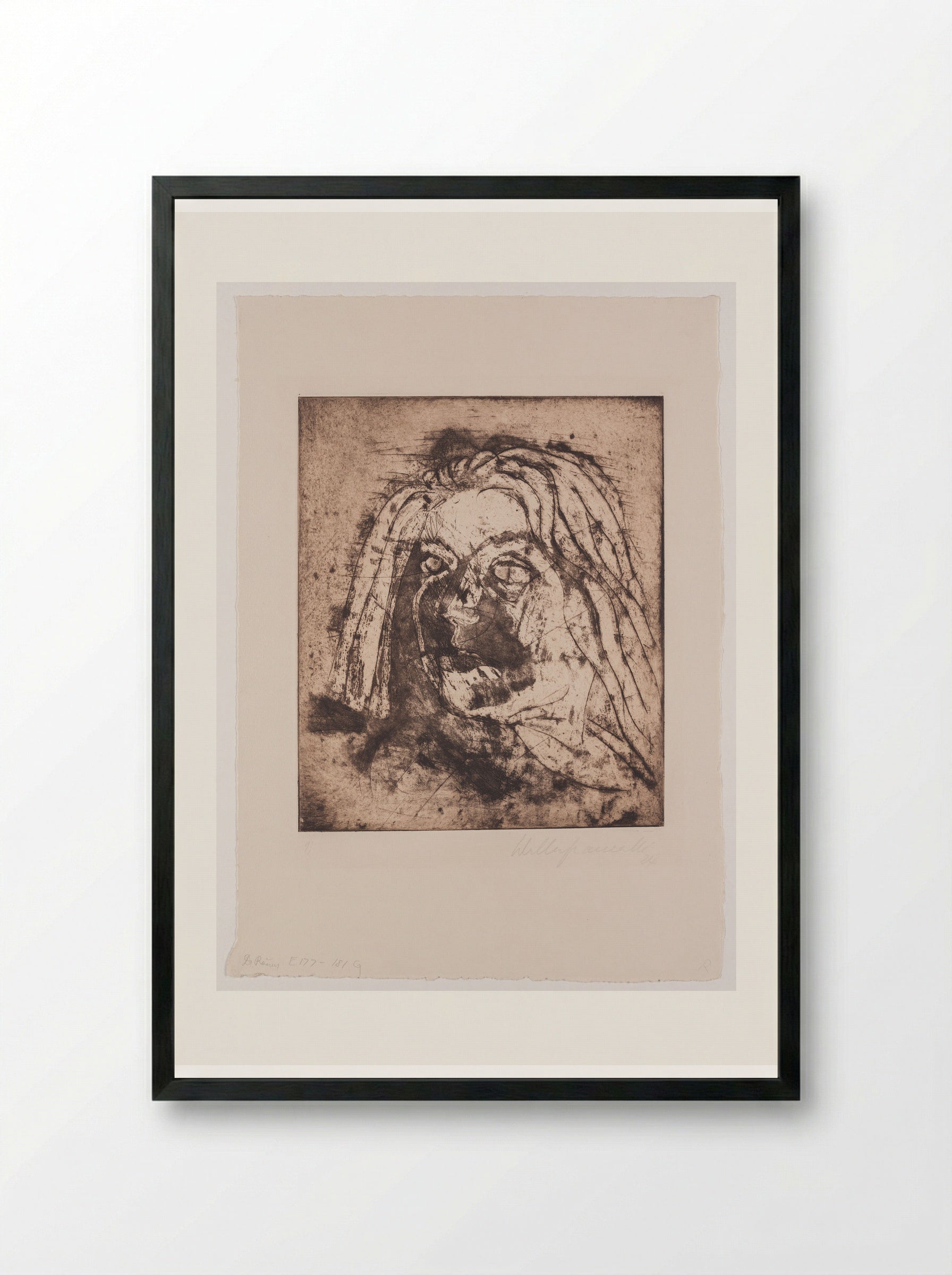 La Mujer, Sheet I - Walter Gramatté - Framed Print Black