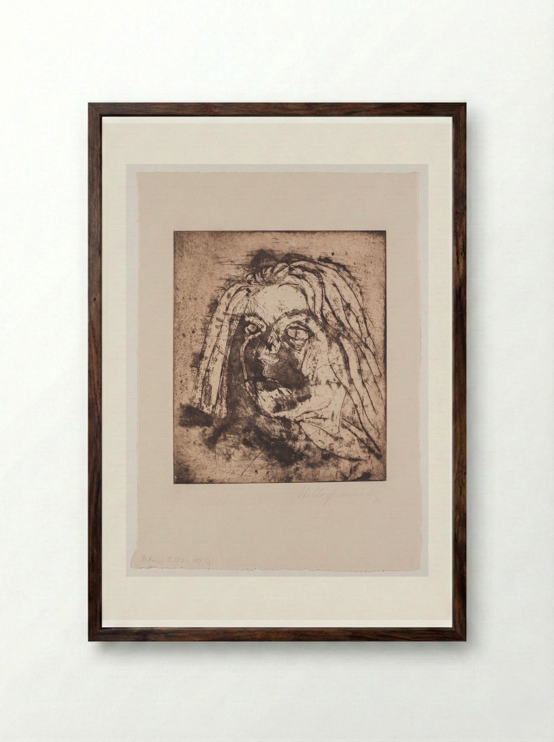 La Mujer, Sheet I - Walter Gramatté - Framed Print Dark Wood