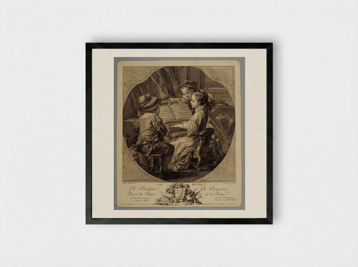 La Musique - Étienne Fessard - Framed Print Black