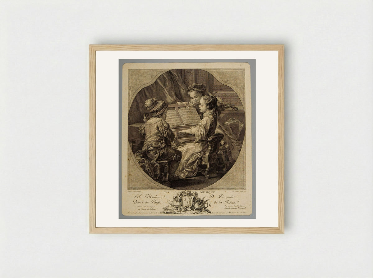 La Musique - Étienne Fessard - Framed Print Wood