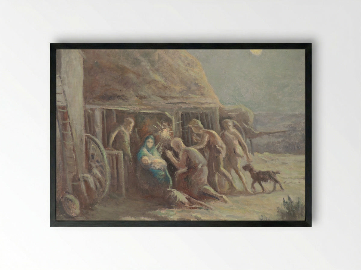 La Nativité, Rolleboise - Maximilien Luce - Framed Print Black
