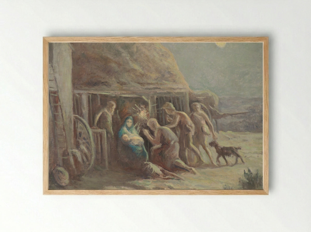La Nativité, Rolleboise - Maximilien Luce - Framed Print Wood