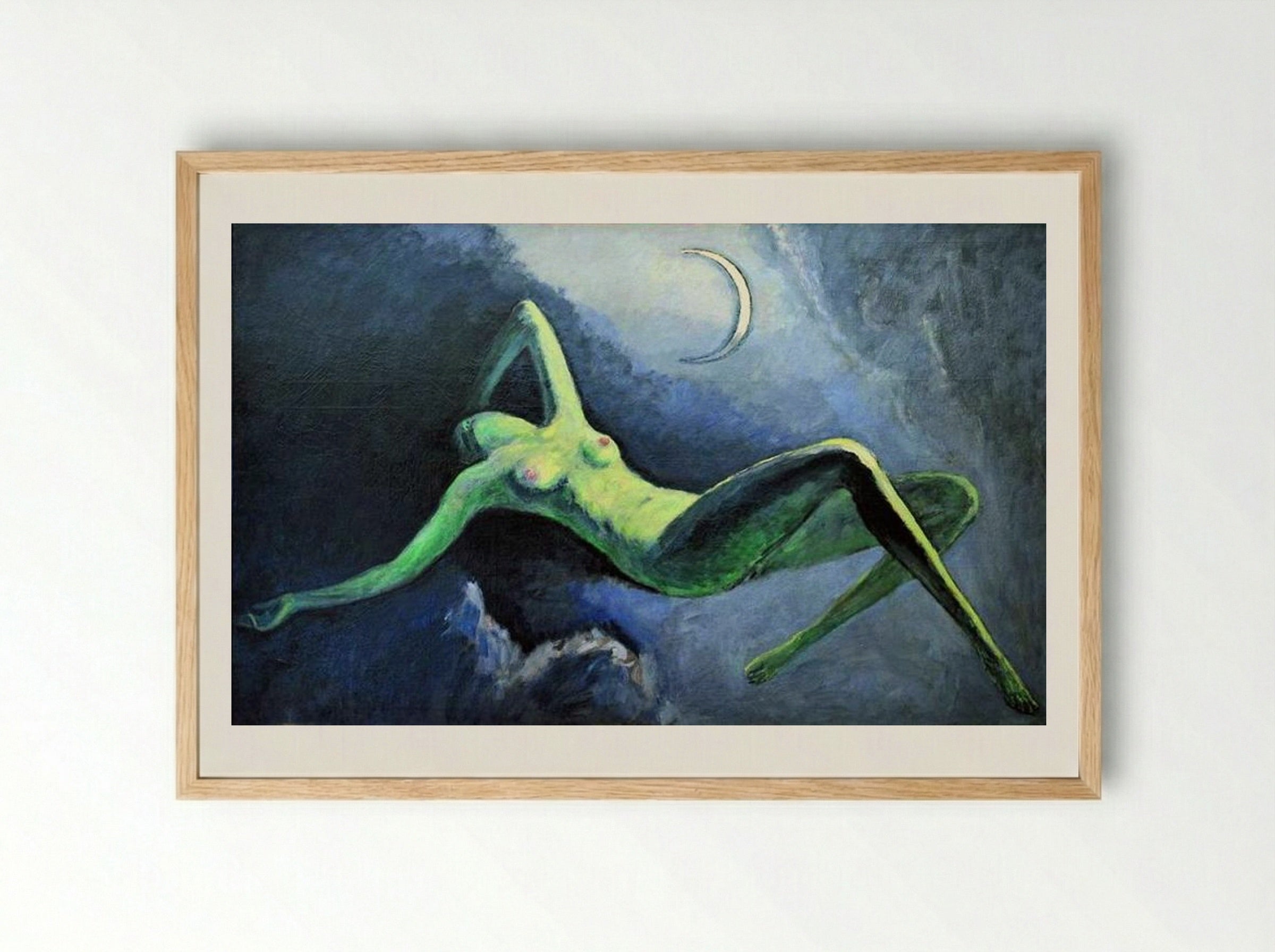 La Nuit ou La Lune Découpée - Kees van Dongen - Framed Print Wood