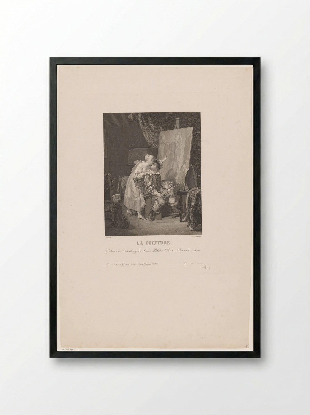 La Peinture - Jean François Ribault - Framed Print Black