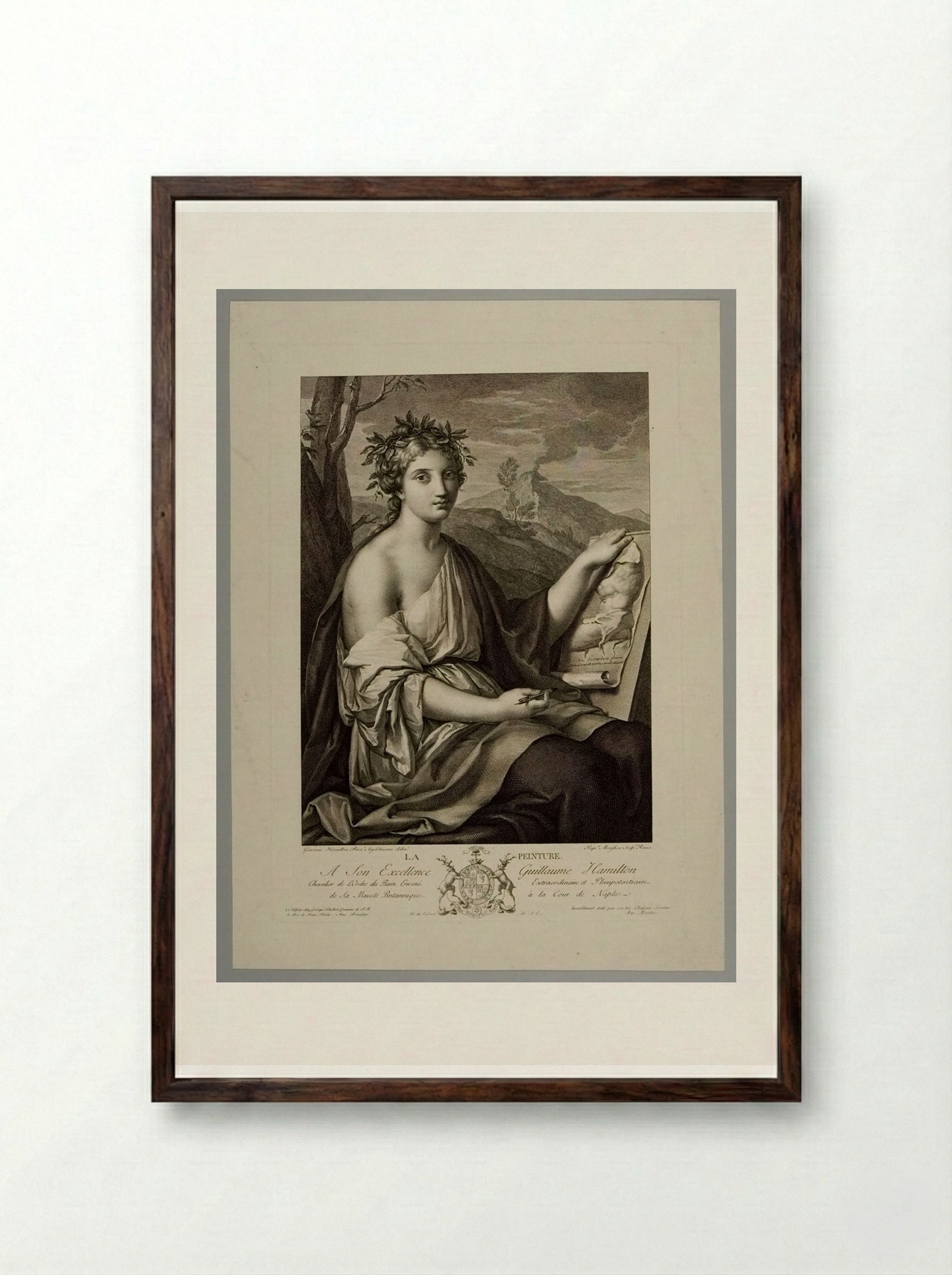 La Peinture - Raphael Morghen - Framed Print Dark Wood