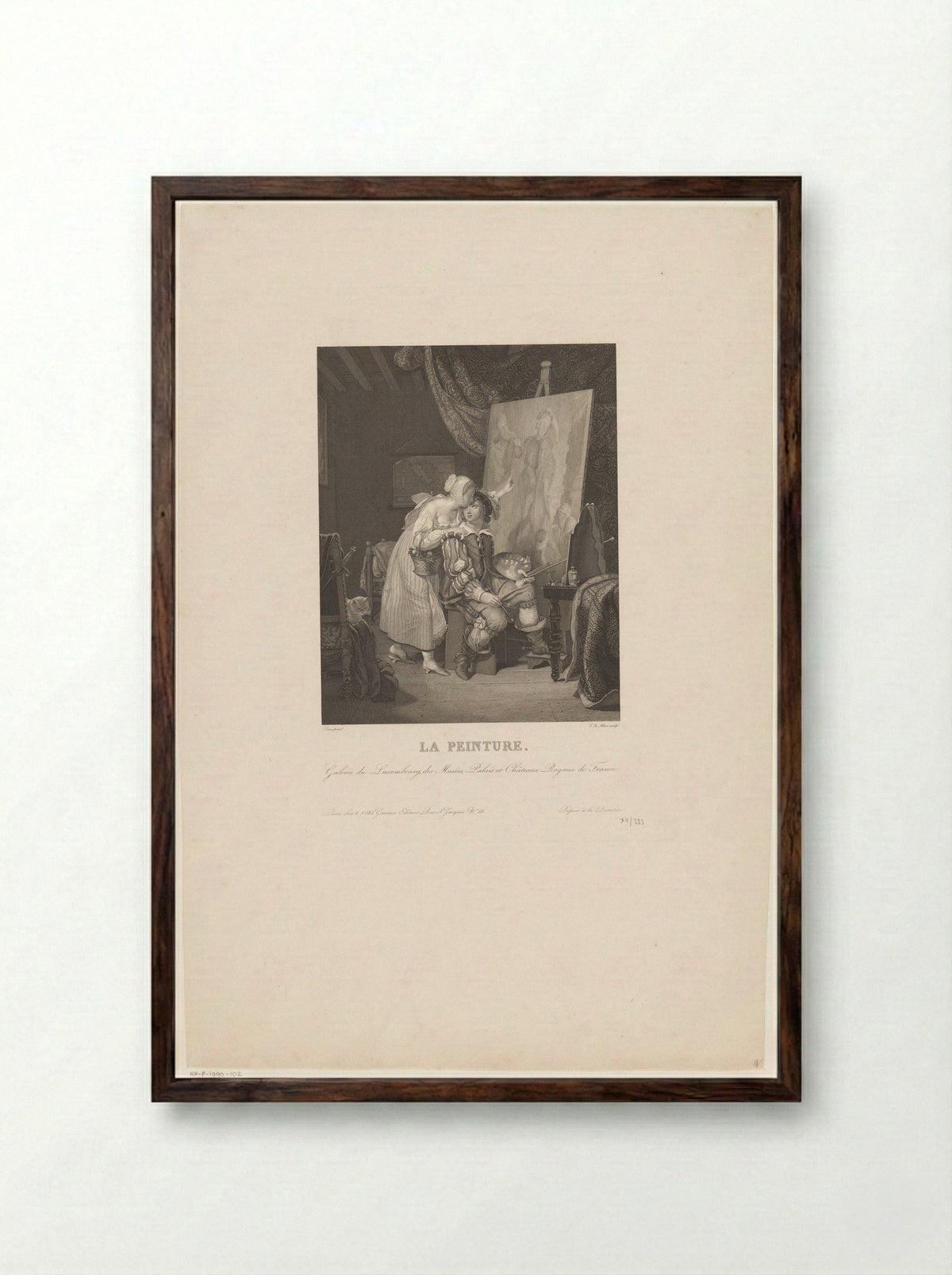 La Peinture - Jean François Ribault - Framed Print Dark Wood