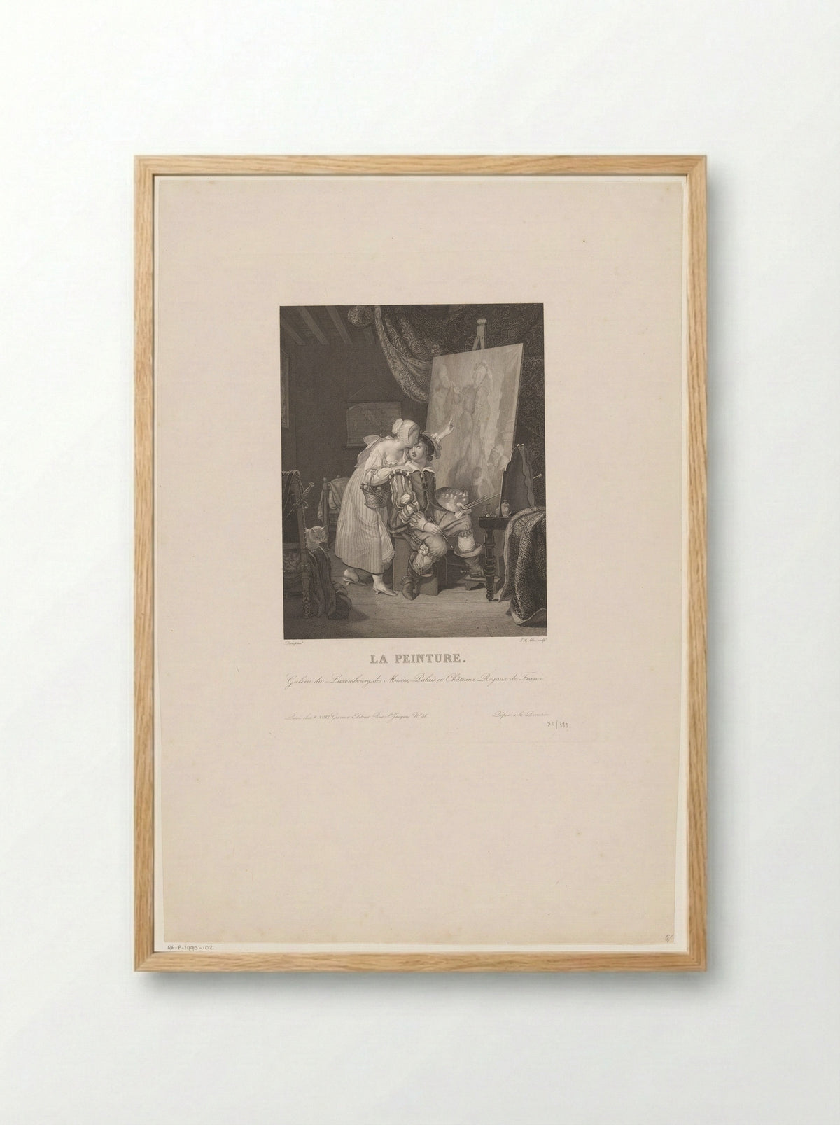 La Peinture - Jean François Ribault - Framed Print Wood