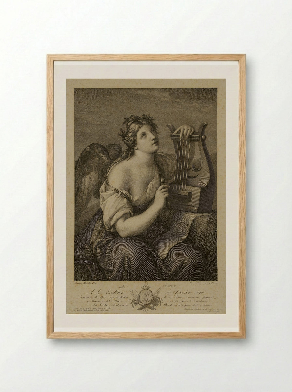 La Poesia - Raphael Morghen - Framed Print Wood
