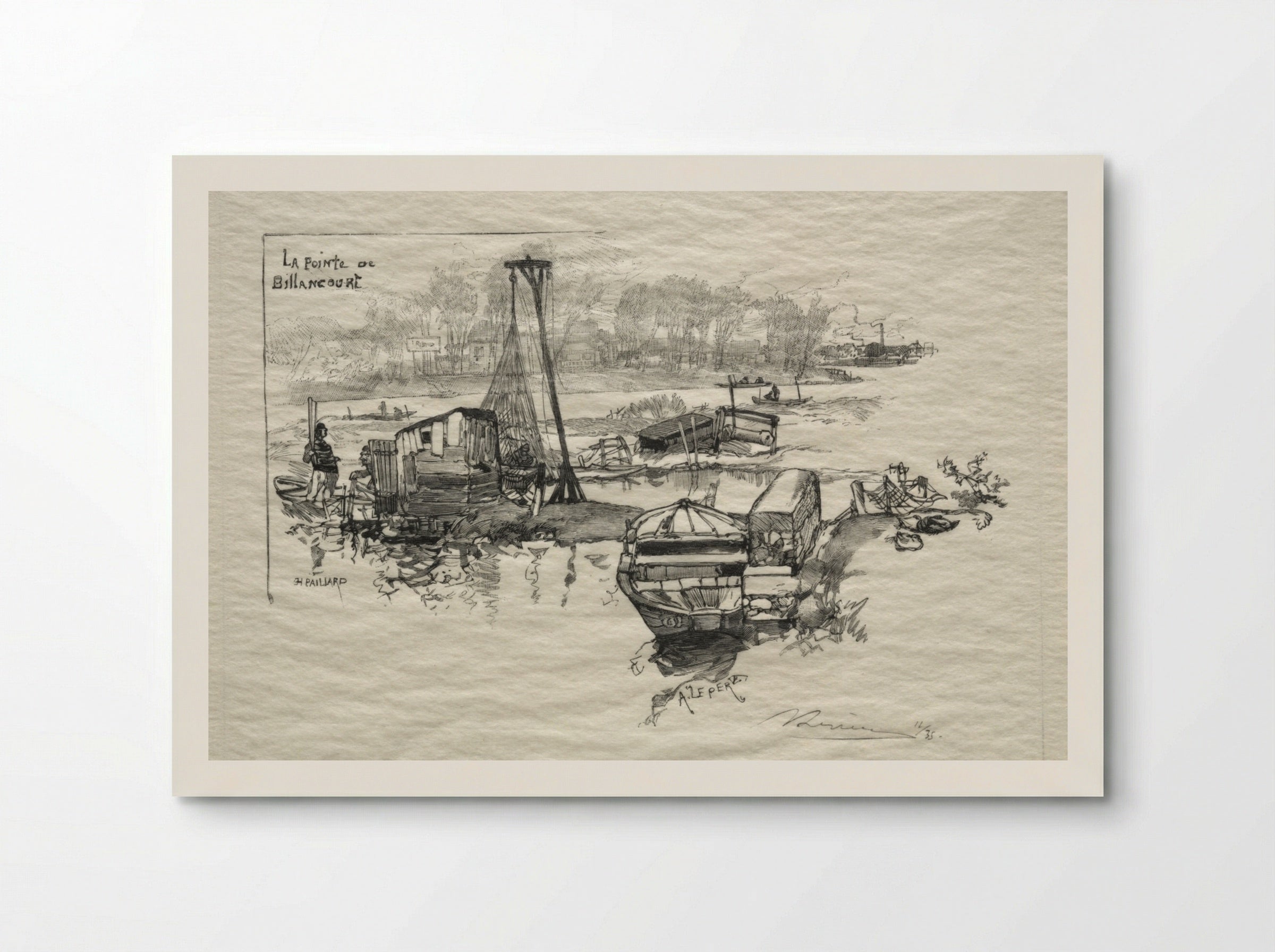 La Pointe de Billancourt - Auguste Louis Lepère - Poster