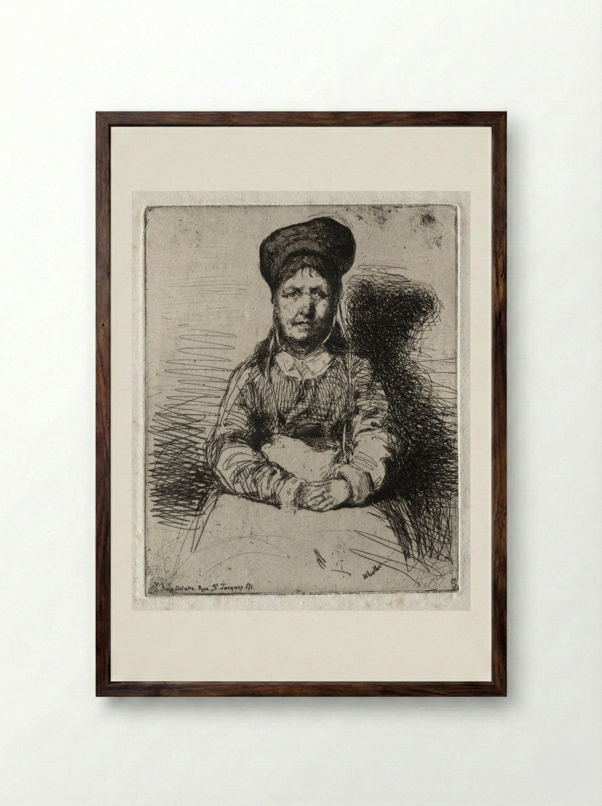 La Rétameuse - James McNeill Whistler - Framed Print Dark Wood