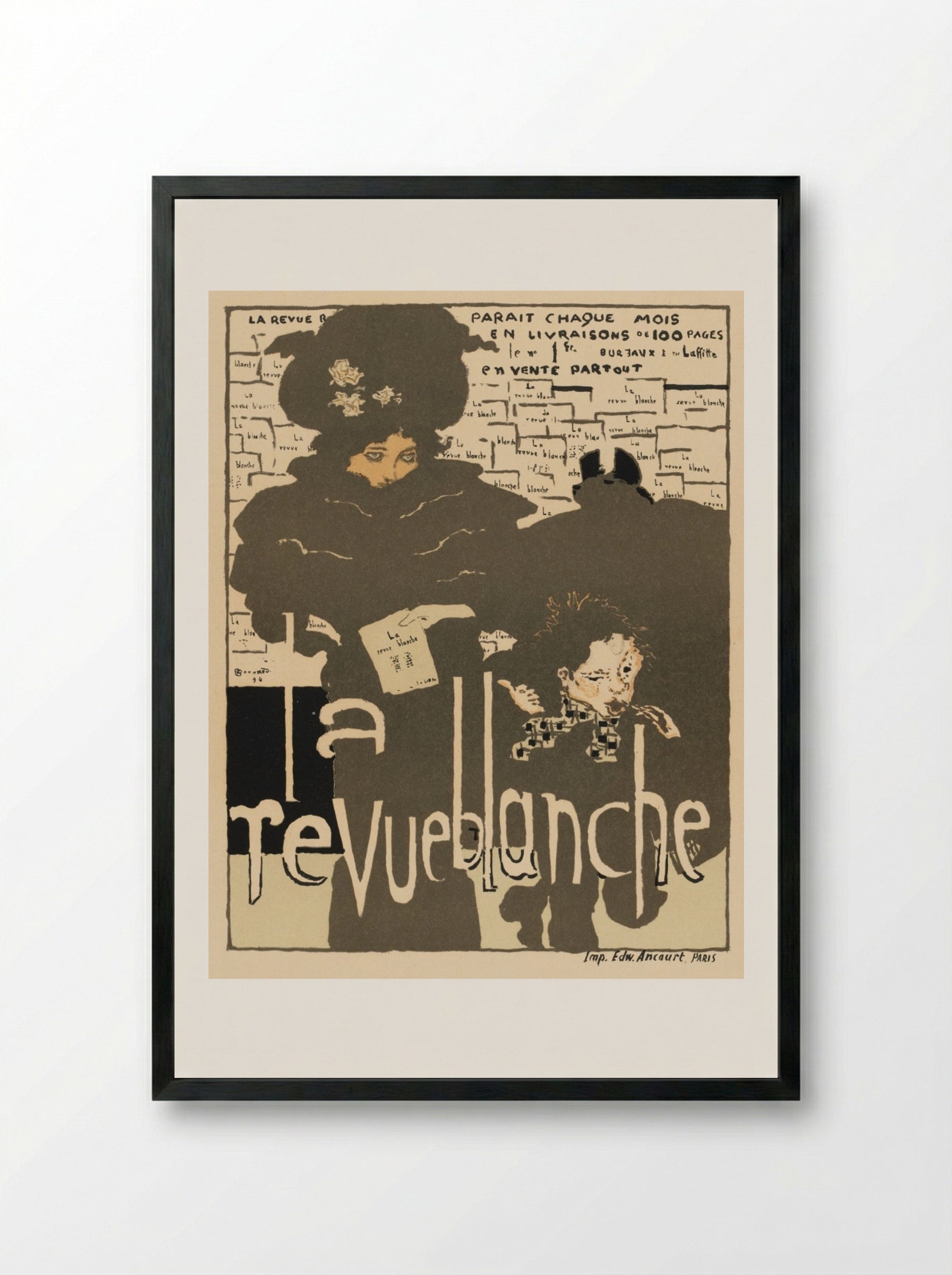 La Revue Blanche - Pierre Bonnard - Framed Print Black