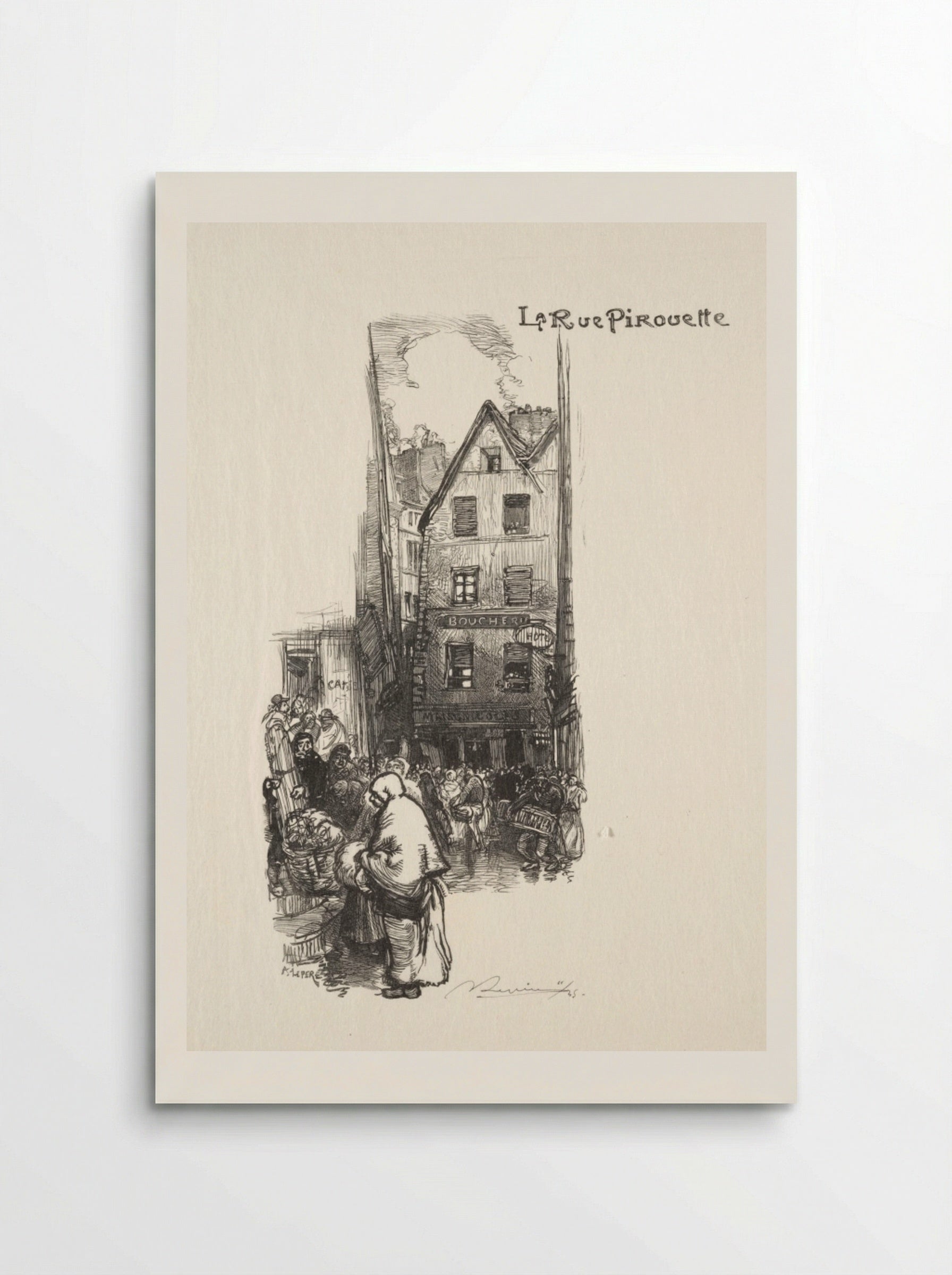 La Rue Pirouette - Auguste Louis Lepère - Poster