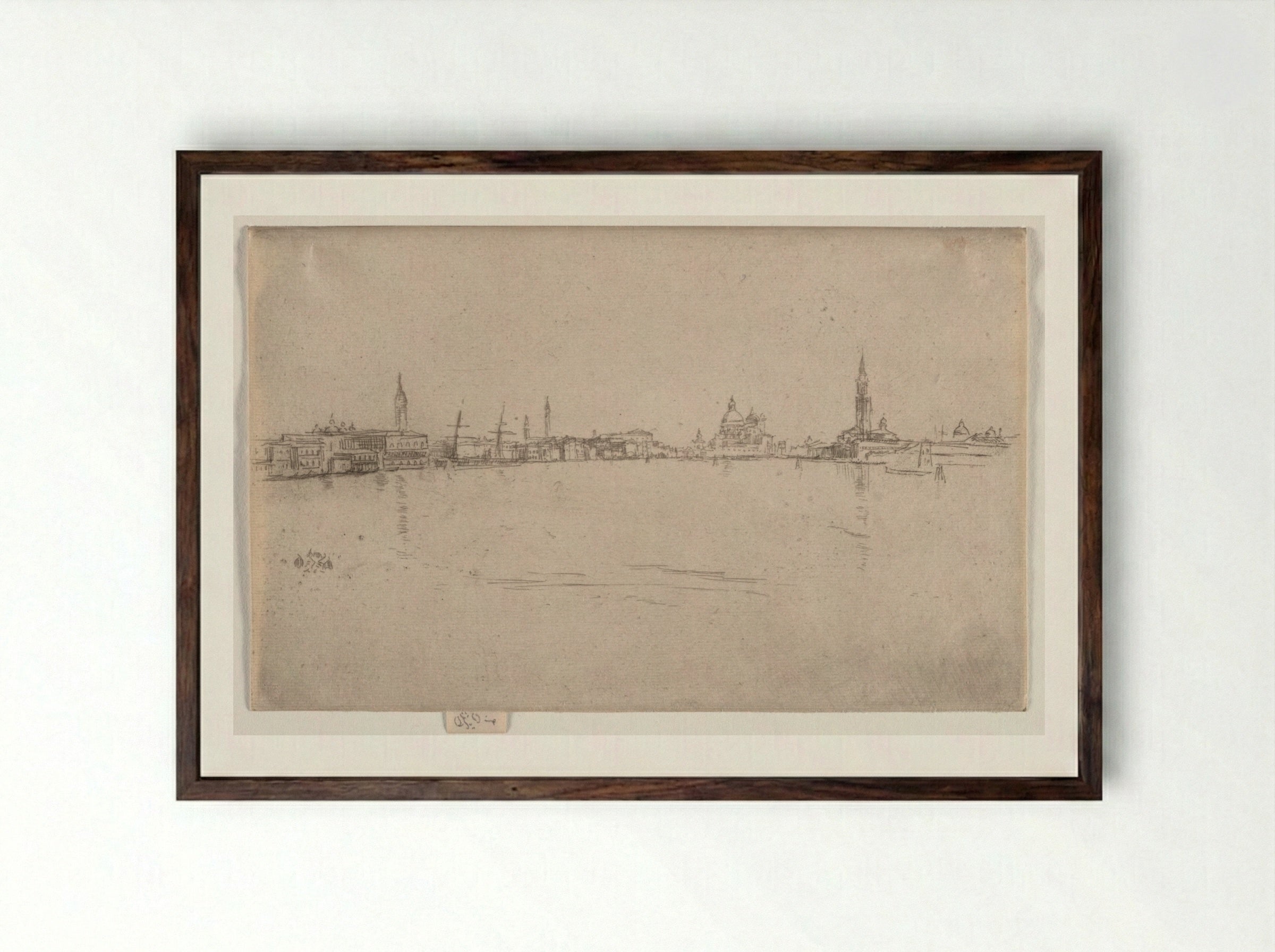 La Salute: Dawn - James McNeill Whistler - Framed Print Dark Wood