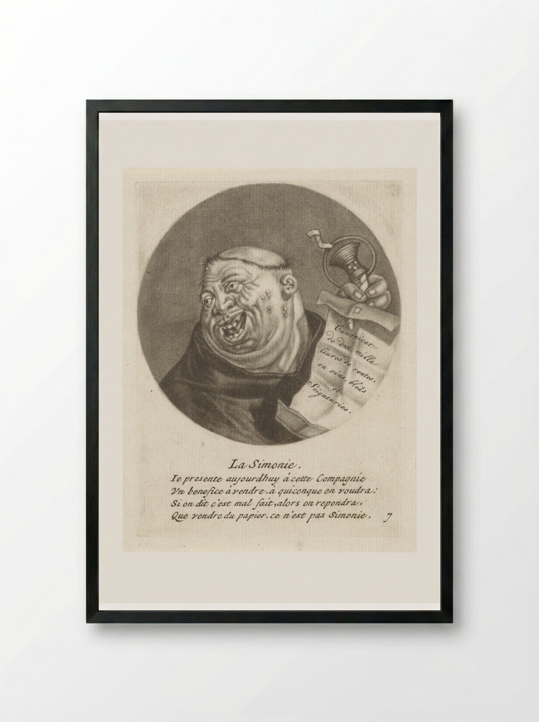 La Simonie - Jacob Gole - Framed Print Black