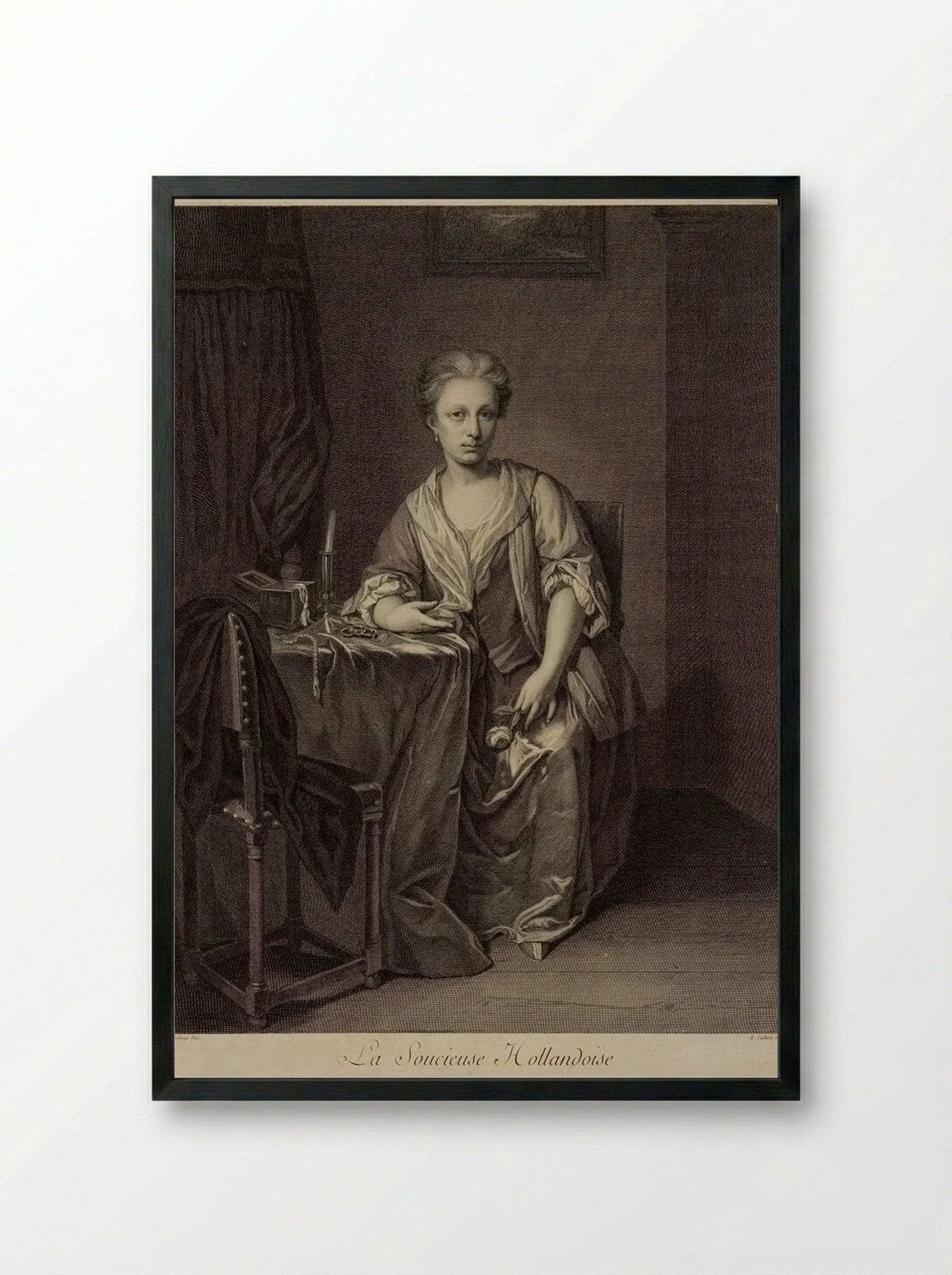 La Soucieuse Hollandoise - René Gaillard - Framed Print Black