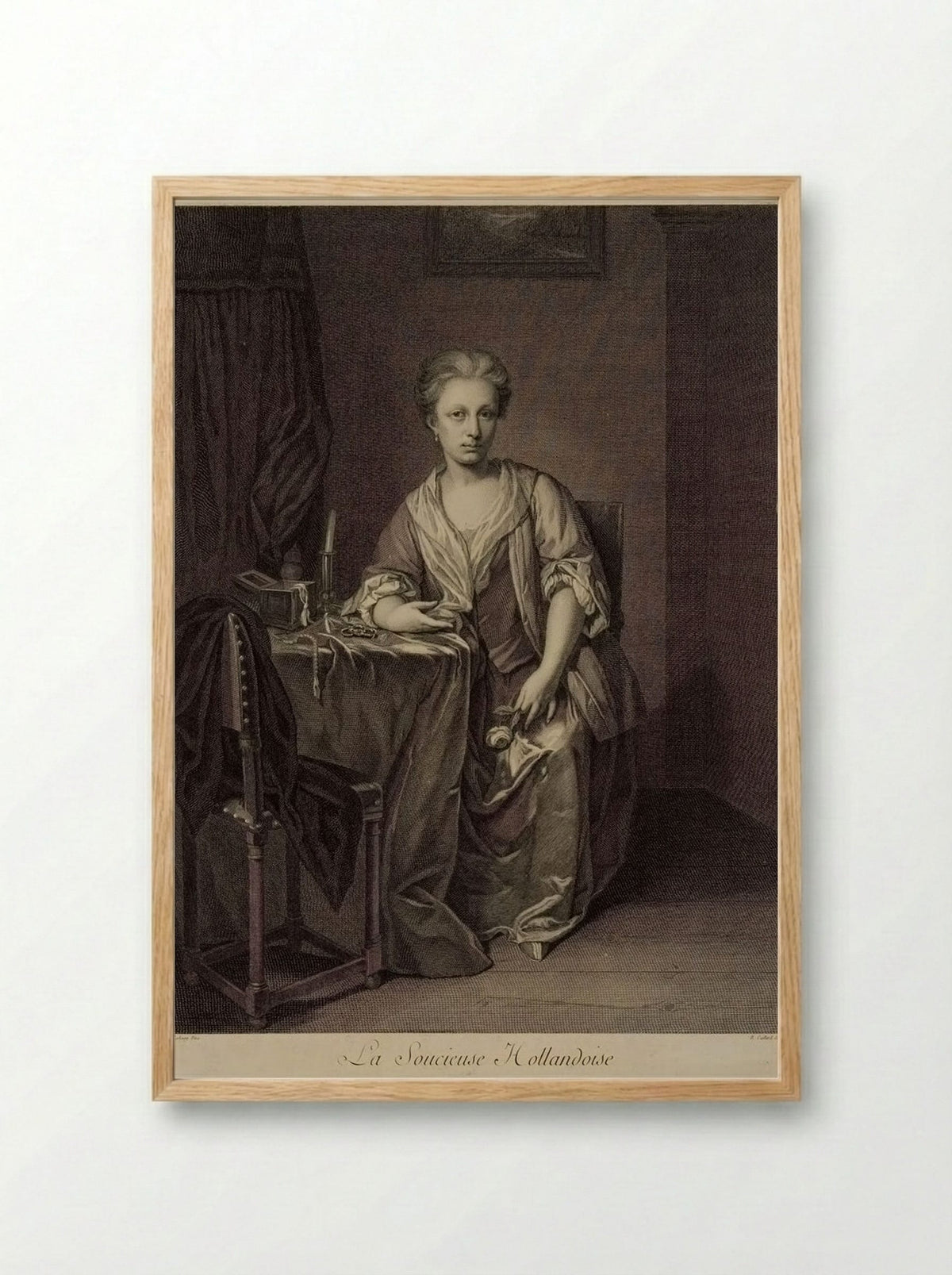 La Soucieuse Hollandoise - René Gaillard - Framed Print Wood