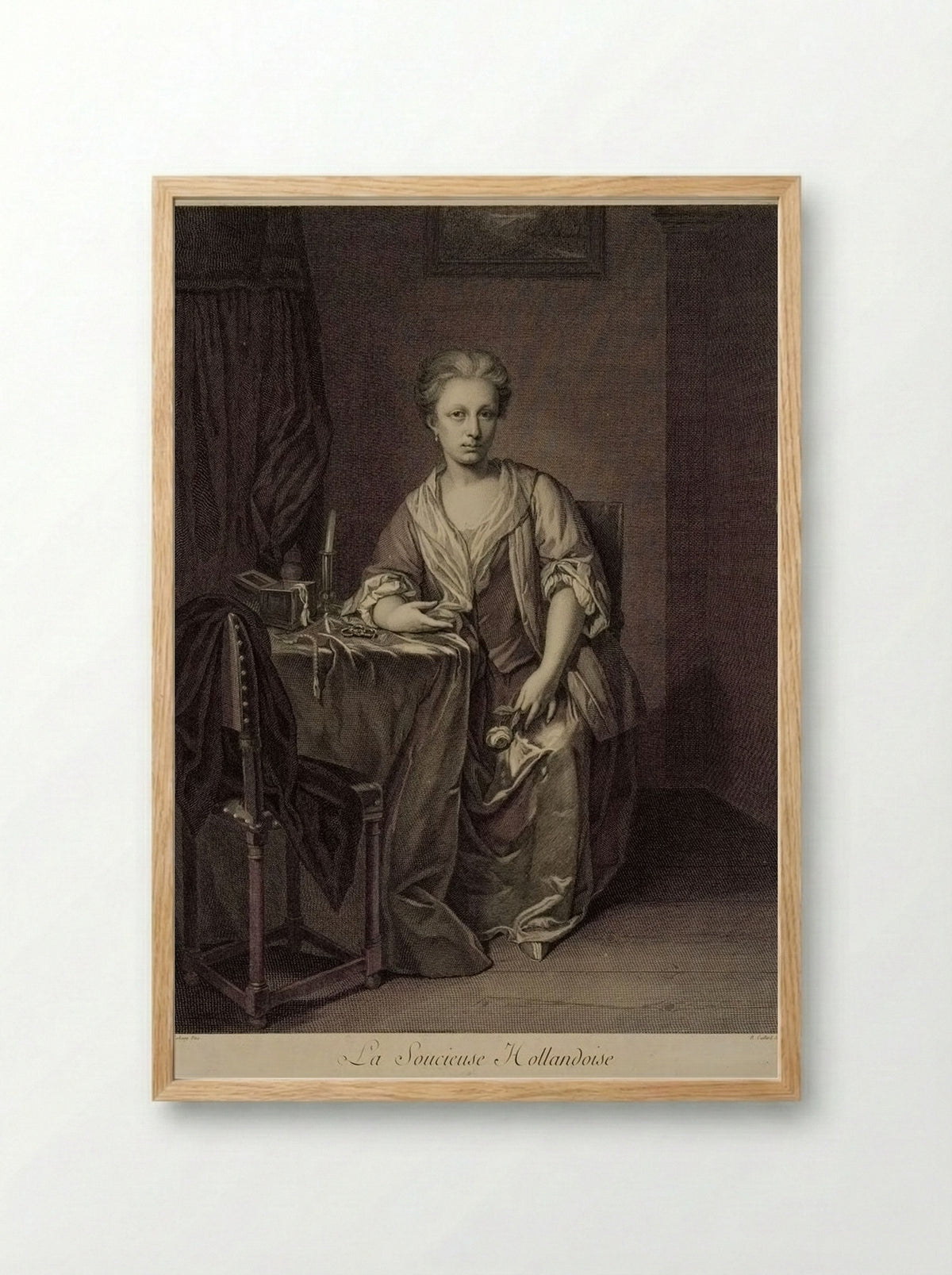 La Soucieuse Hollandoise - René Gaillard - Framed Print Wood
