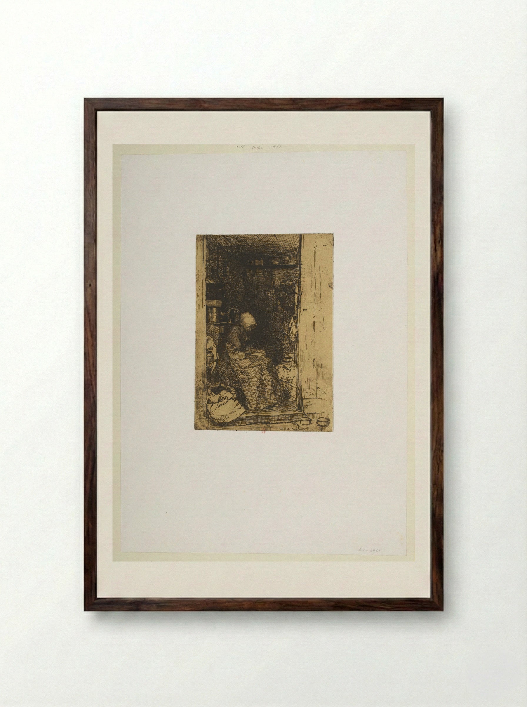 La Vieille aux Loques - James Abbott McNeill Whistler - Framed Print Dark Wood