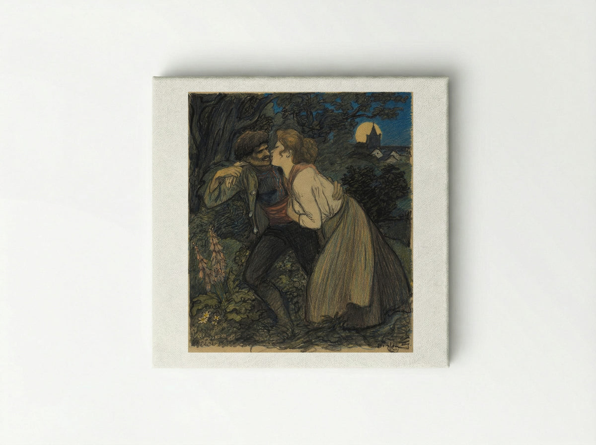 La chienne au loup - Théophile Alexandre Steinlen - Canvas