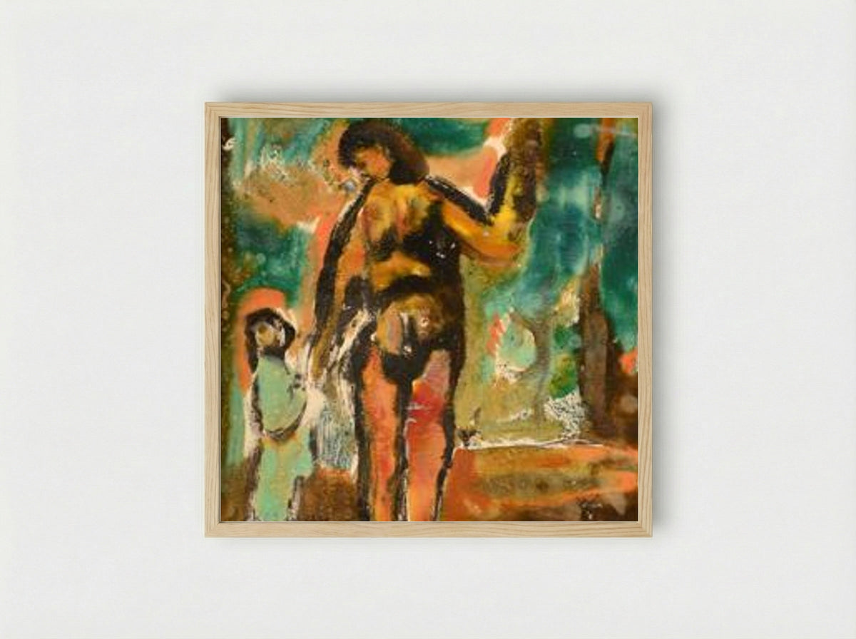 La crucifixion - Paul Ackerman - Framed Print Wood