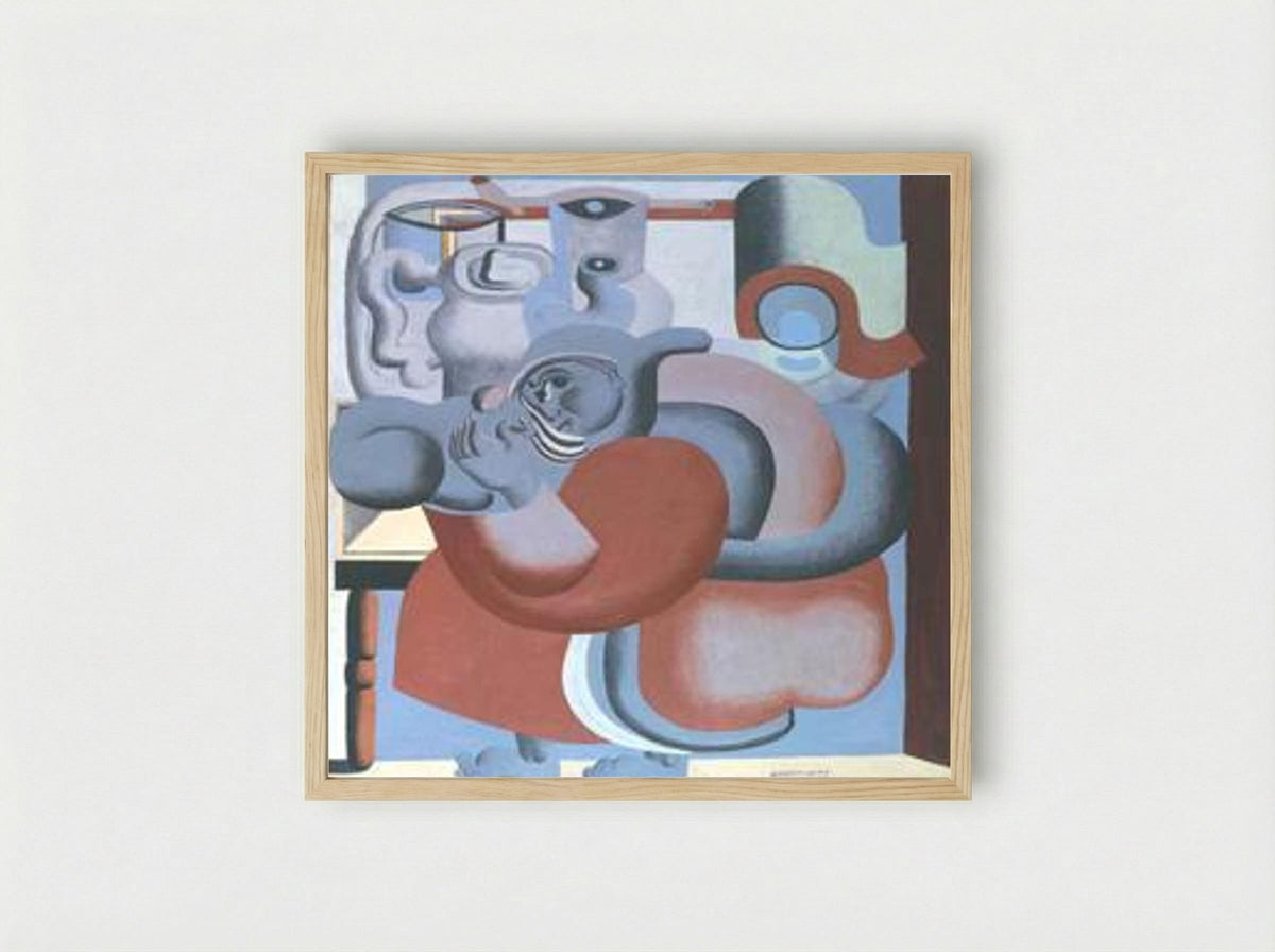La dame au chat et à la théière - Le Corbusier - Framed Print Wood