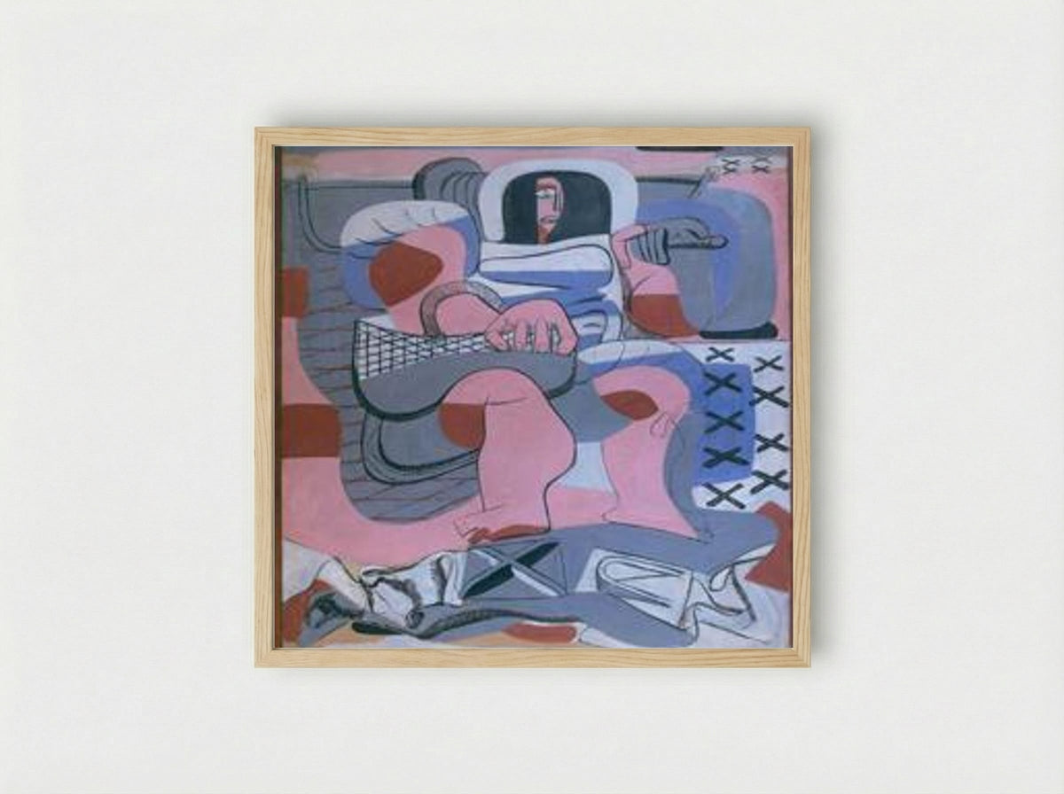 La pêcheuse d'huitres - Le Corbusier - Framed Print Wood