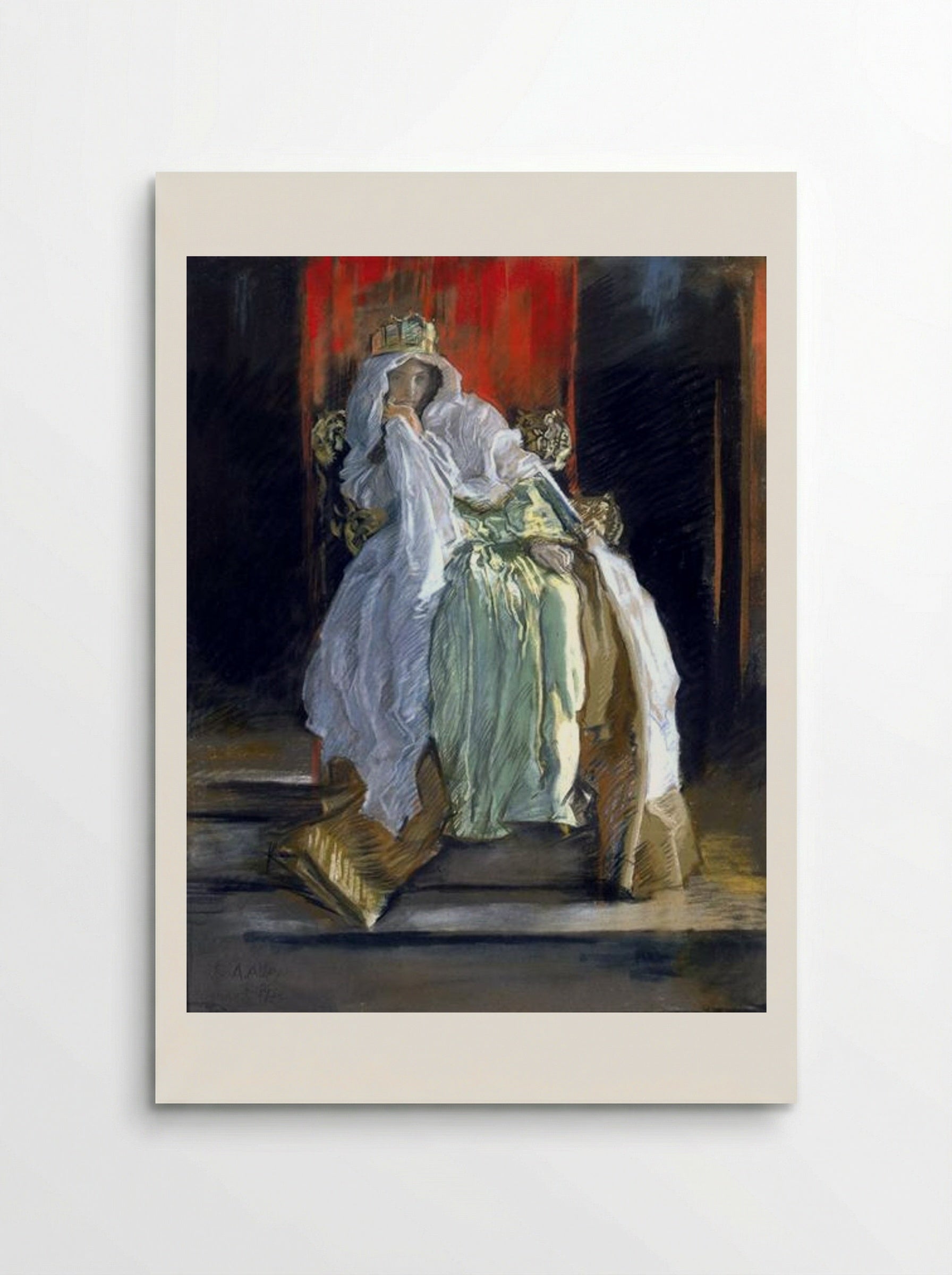 La reine dans Hamlet - Edwin Austin Abbey - Poster