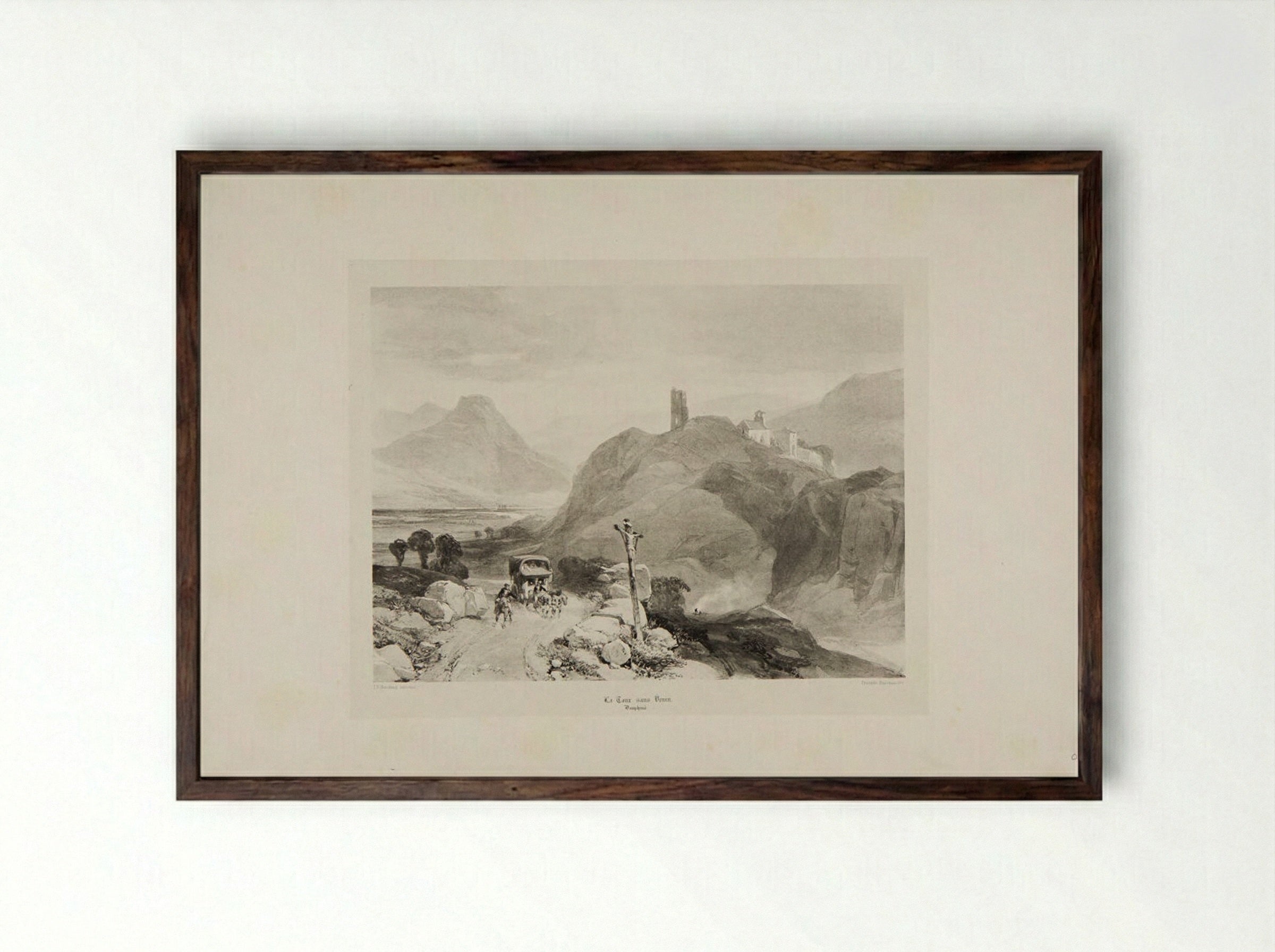 La tour sans Venin - James Duffield Harding - Framed Print Dark Wood