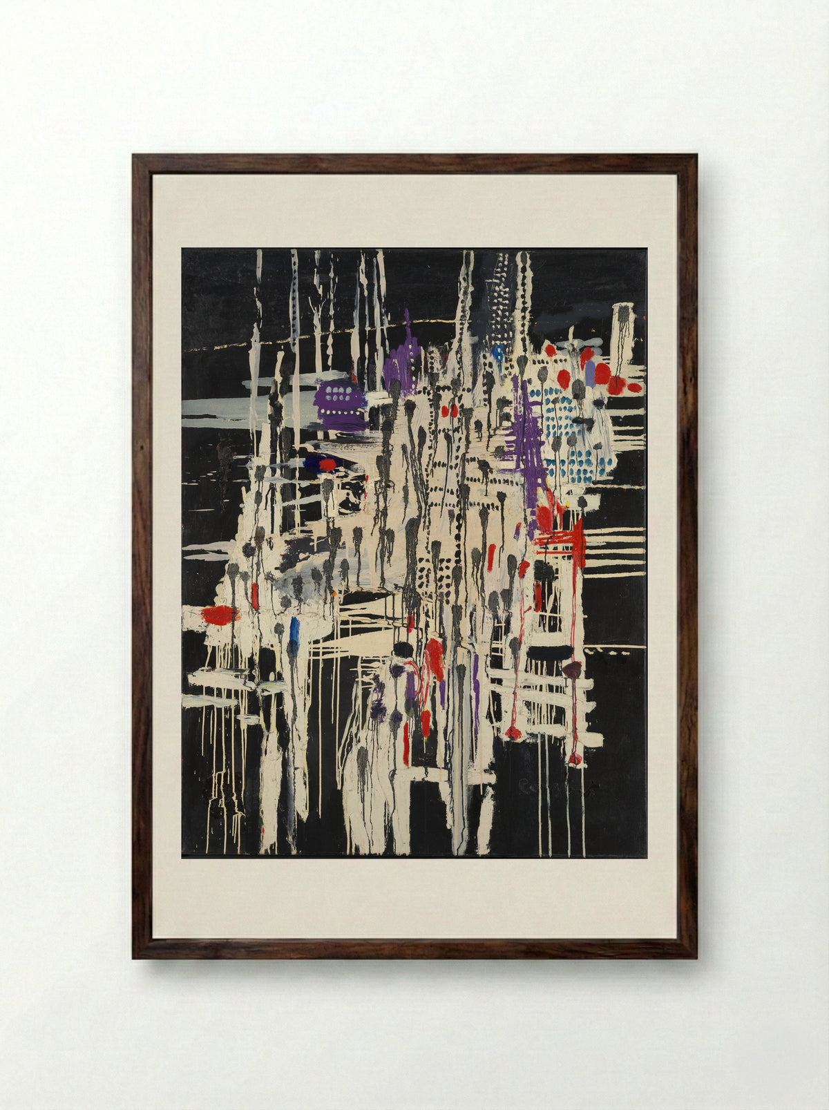 La ville noyée - Constant Nieuwenhuys - Framed Print Dark Wood