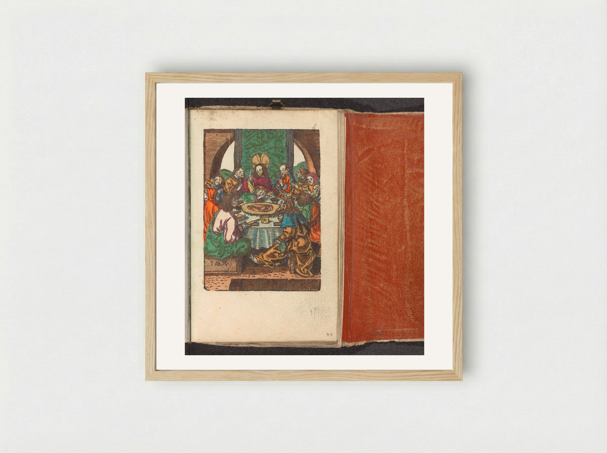 Laatste Avondmaal - Doen Pietersz. - Framed Print Wood